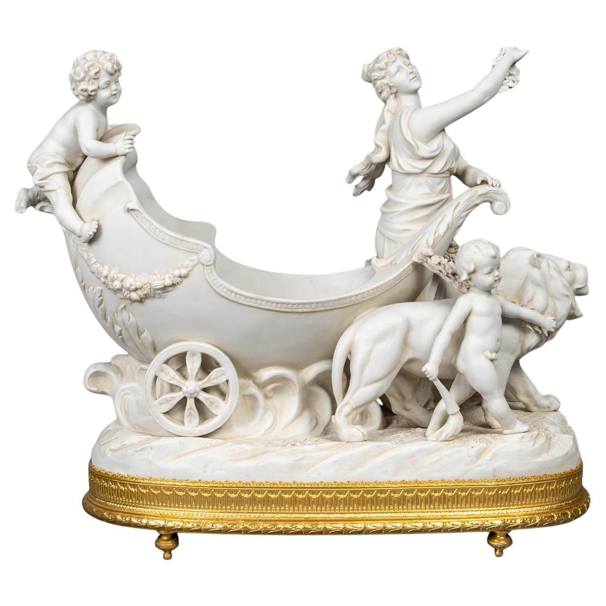 Scultura, Gruppo di biscotti, montatura in bronzo dorato, Germania, periodo di Napoleone III.