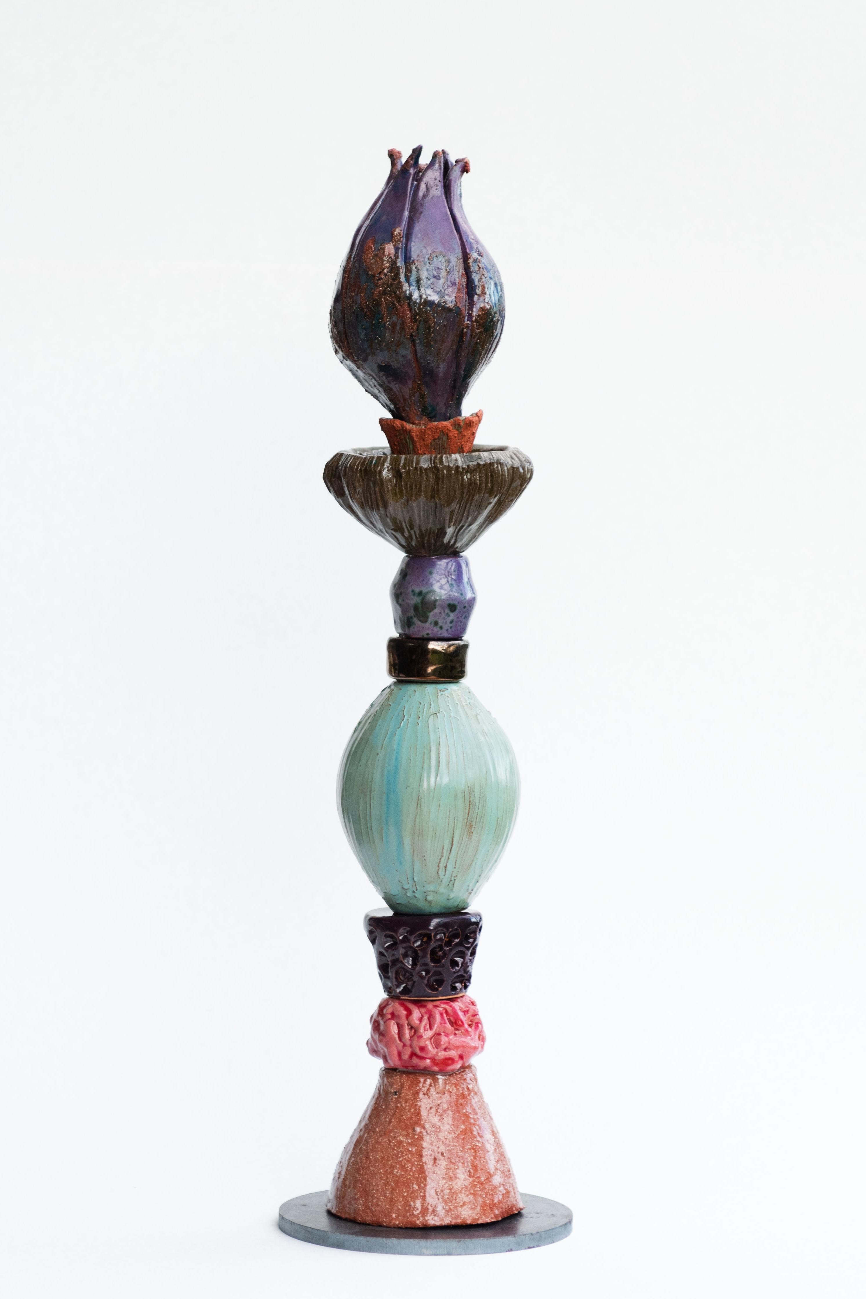 Postmoderne Sculpture Bloomen 12 de Zanellazine Ceramics en vente