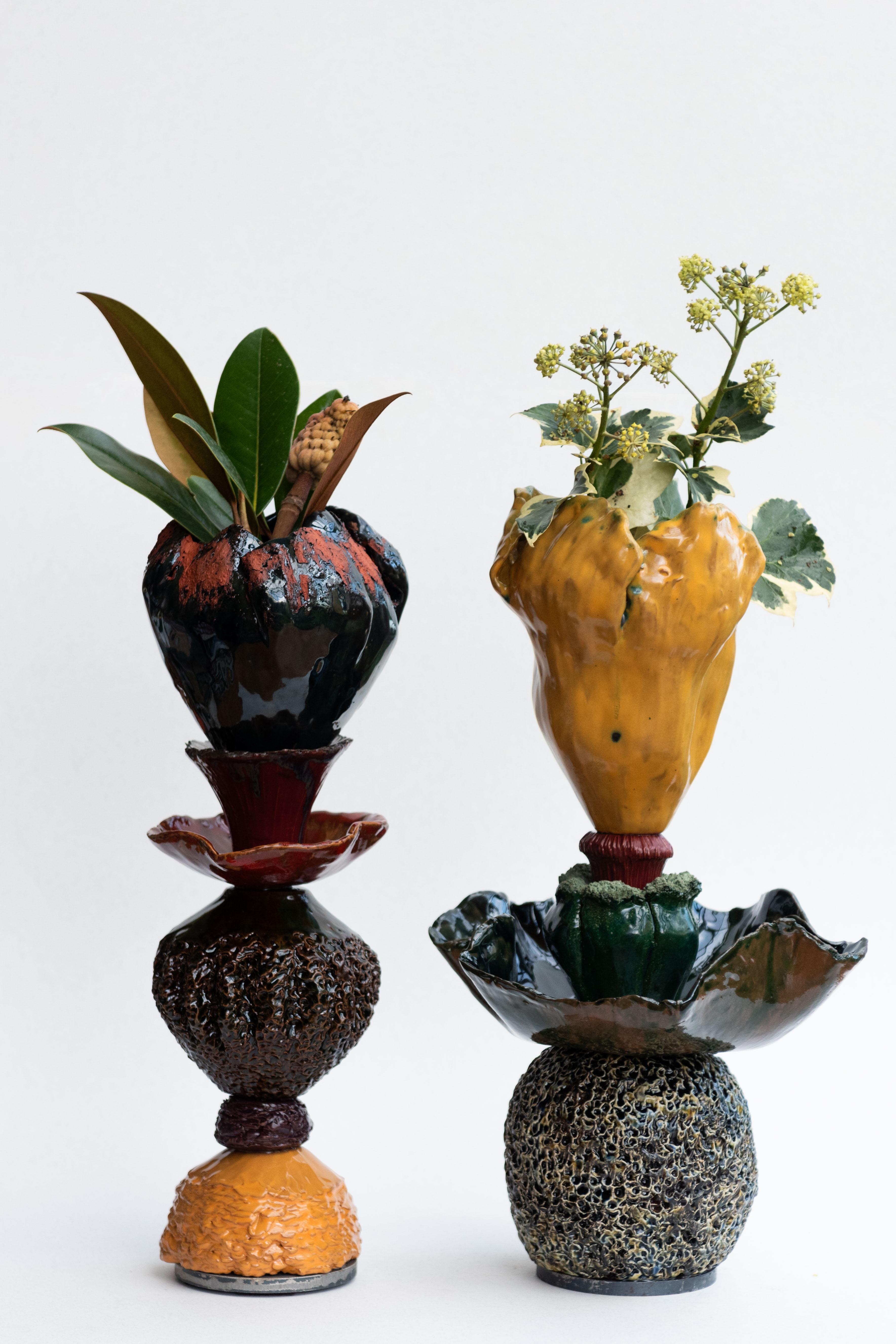 Sculpture Bloomen 13 by Zanellazine Ceramics In New Condition For Sale In Geneve, CH