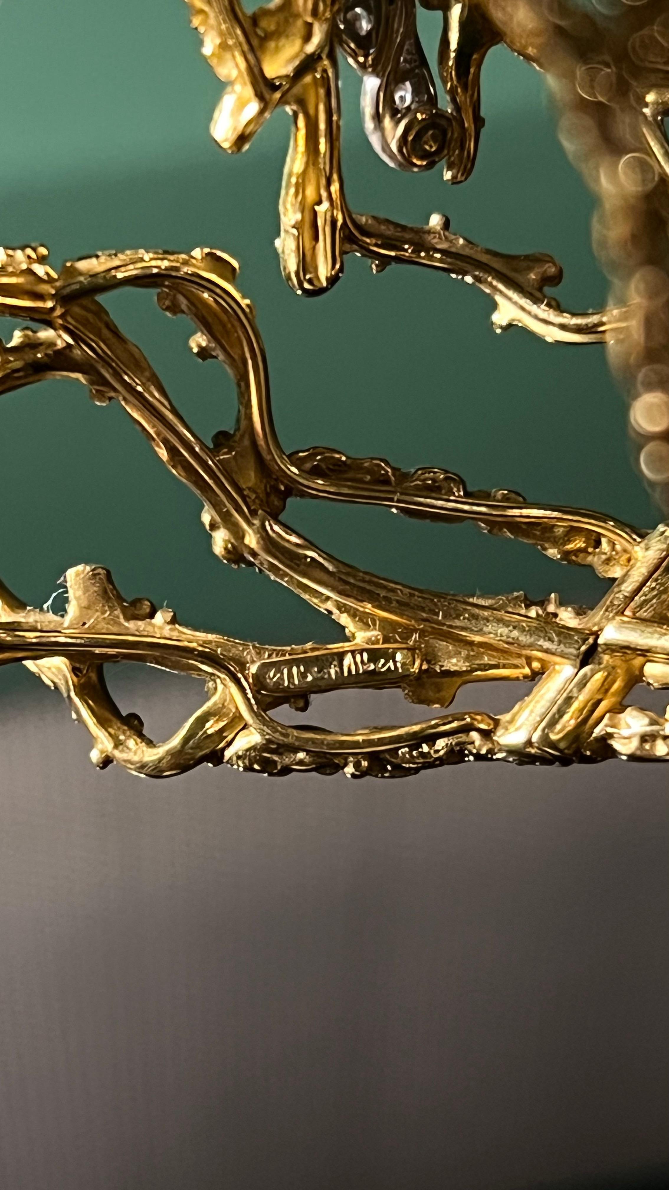 Skulptur-Armband Gilbert Albert Gold und Diamanten 1970er Jahre im Angebot 1