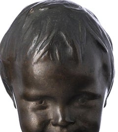 Sculpture - Bronze bust of a boy - P. de Chirico (signed)