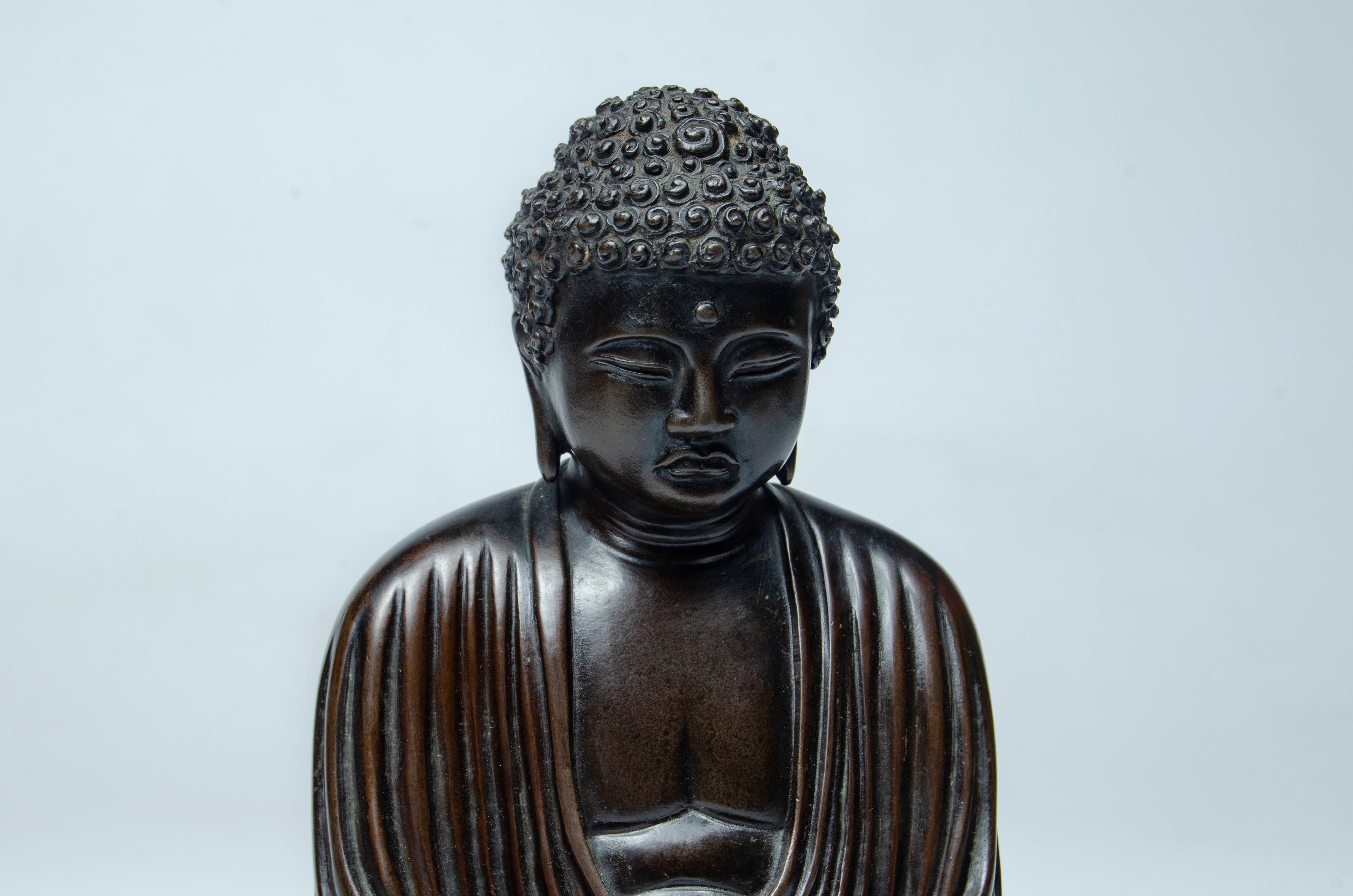 Early 20th Century Sculpture Bronze Japanese Buddha