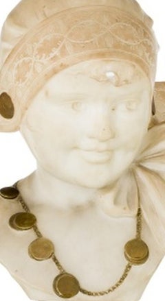 Sculpture - Bust 'female figure' Art Nouveau