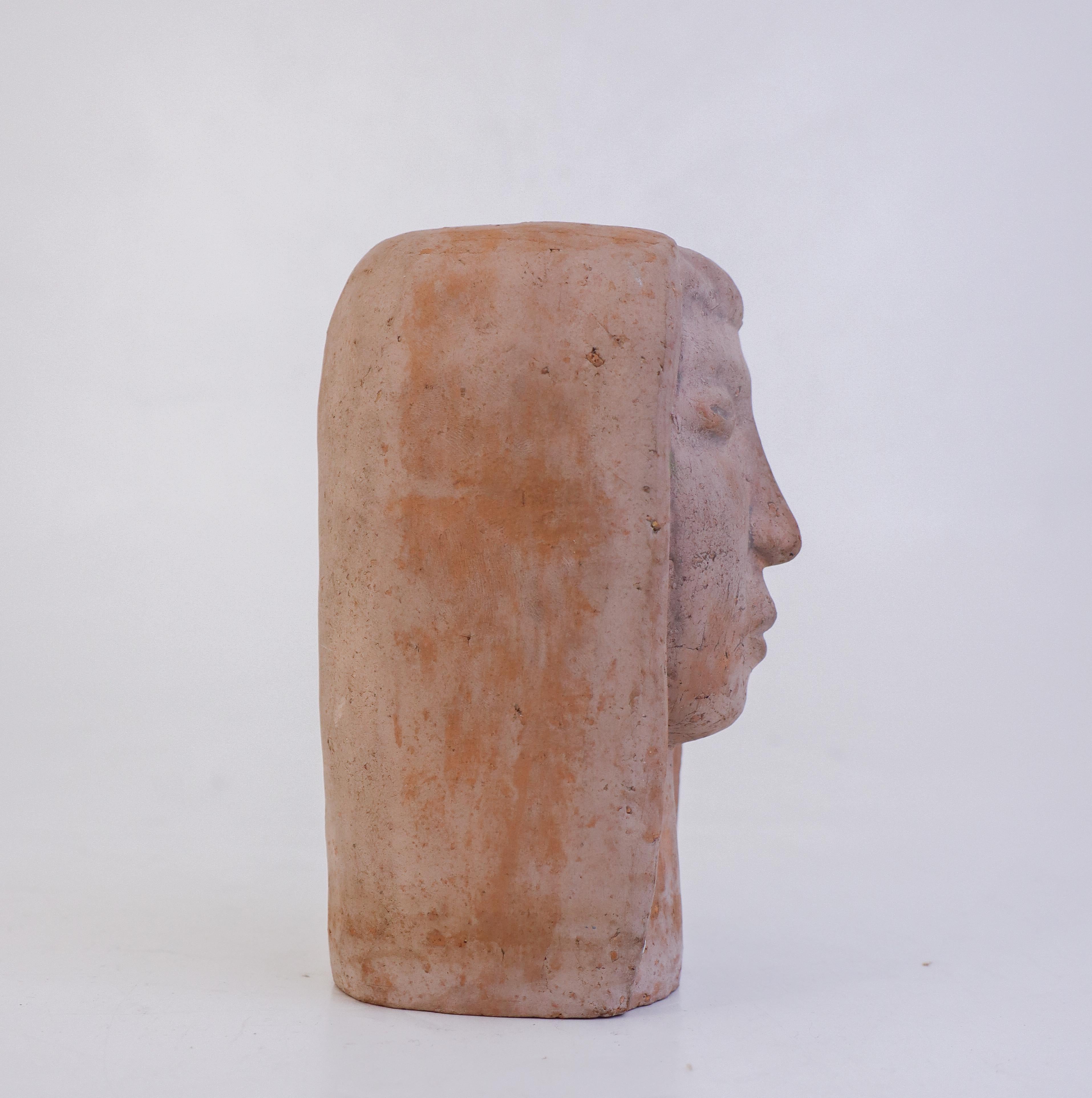 Skulpturbüste aus Terrakotta  - Åke Holm - Höganäs (Skandinavische Moderne) im Angebot