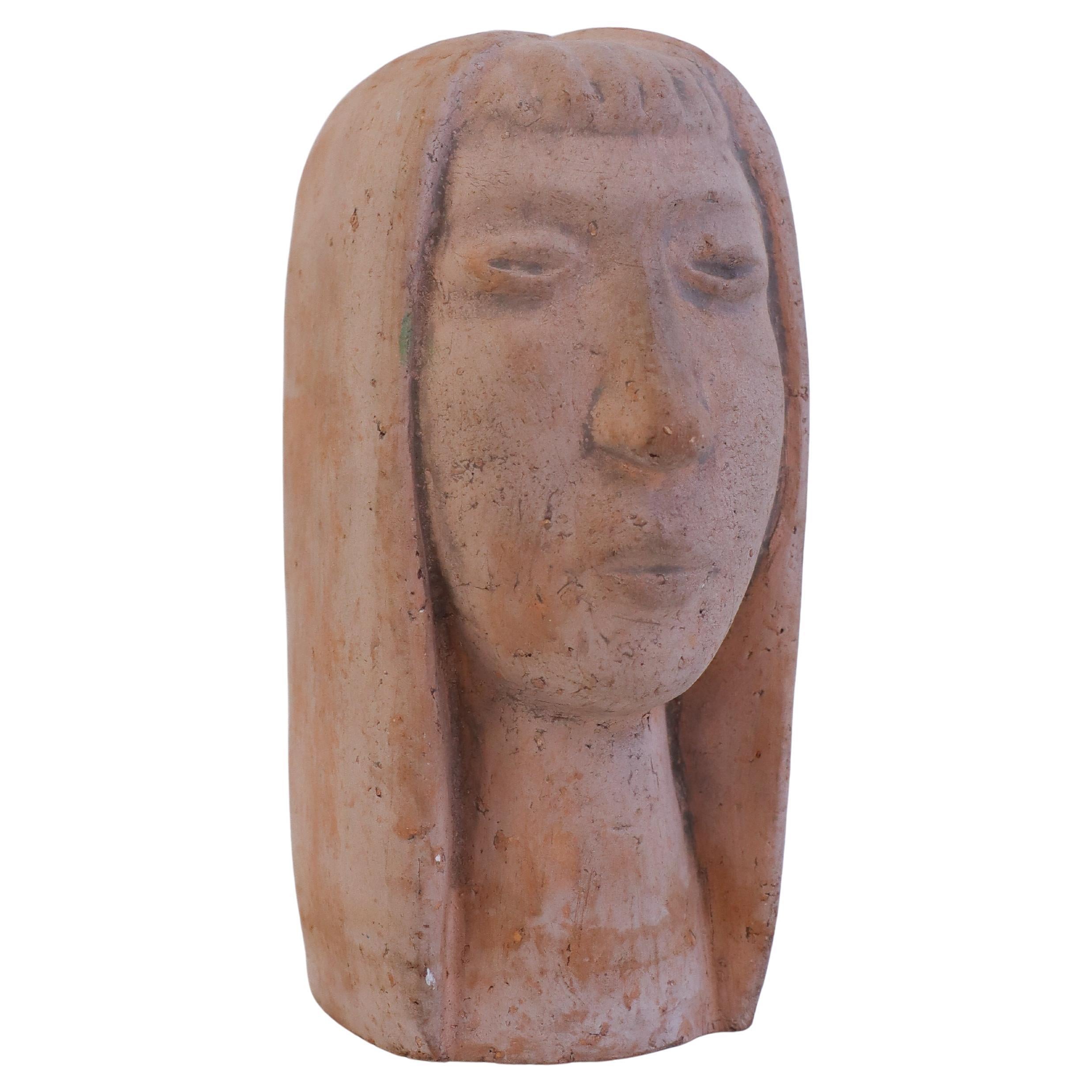 Escultura busto en terracota  - Åke Holm - Höganäs