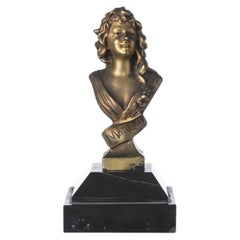 Sculpture - Bust of a girl - J. Garnier (signed) - 19th century
