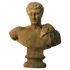 Sculpture, Bust of Antinus, Terracotta, 20th Century
