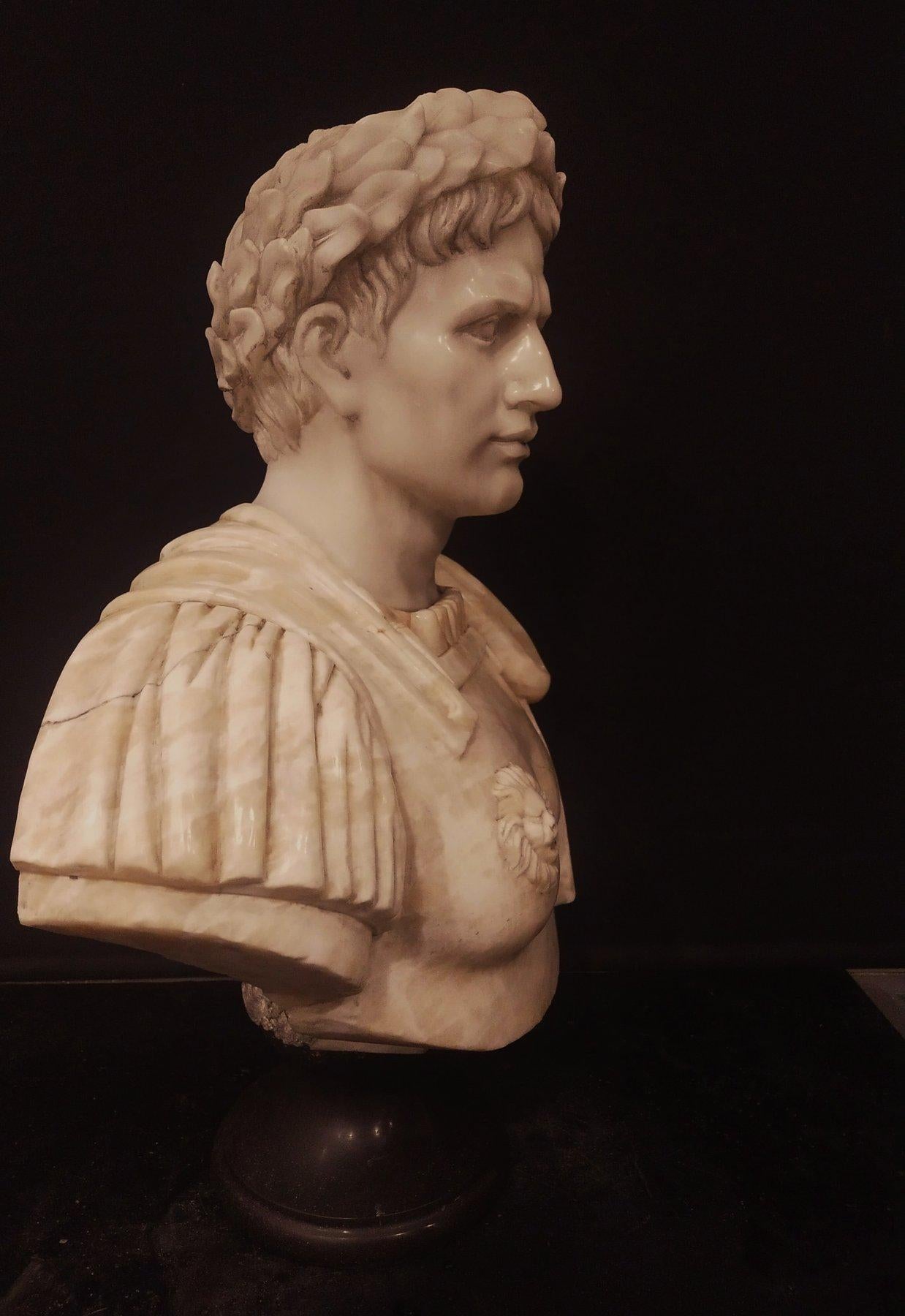 Escultura, Busto de Emperador en ónice importante - 90 cm - Mármol en venta 1
