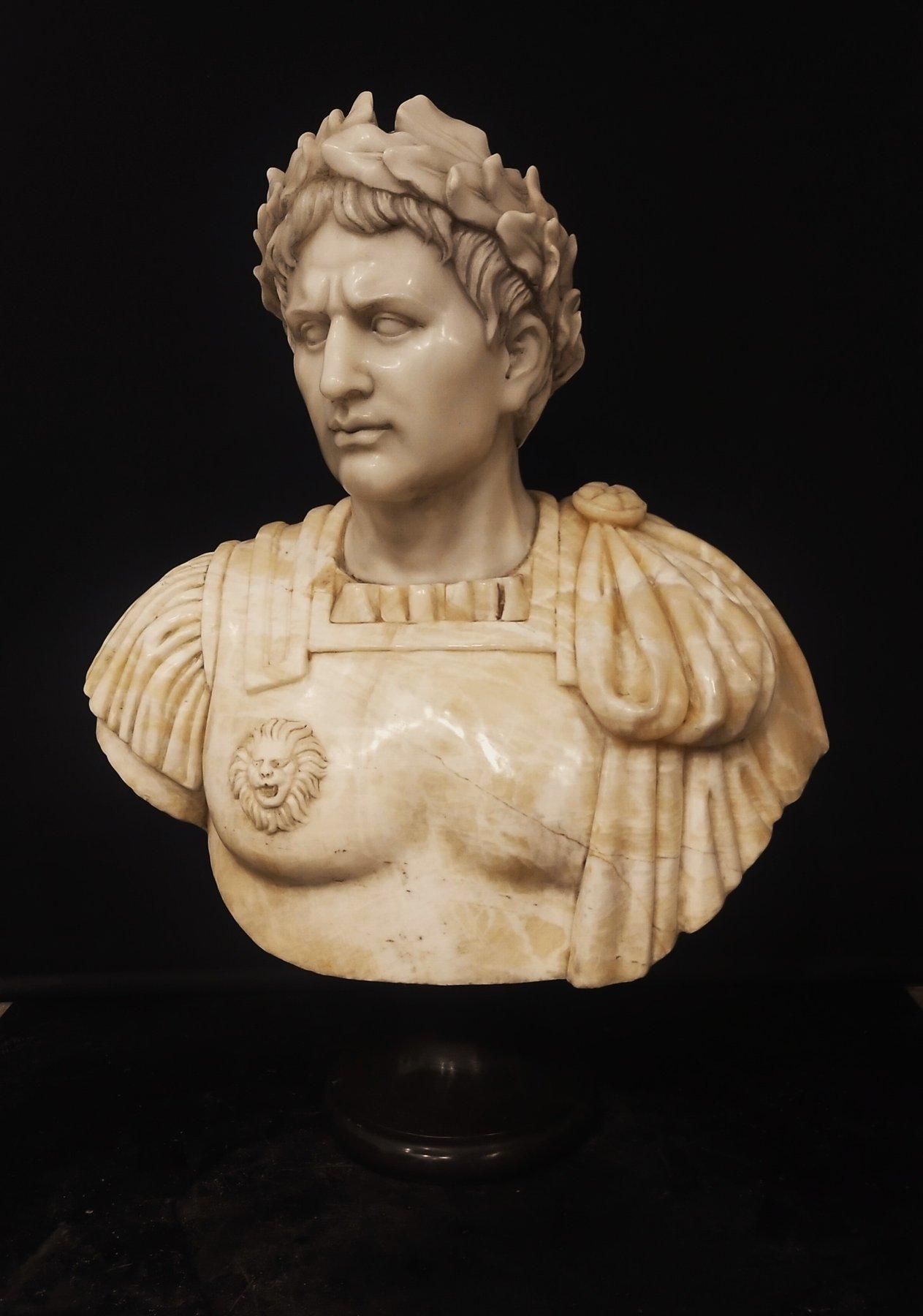 Escultura, Busto de Emperador en ónice importante - 90 cm - Mármol en venta 2