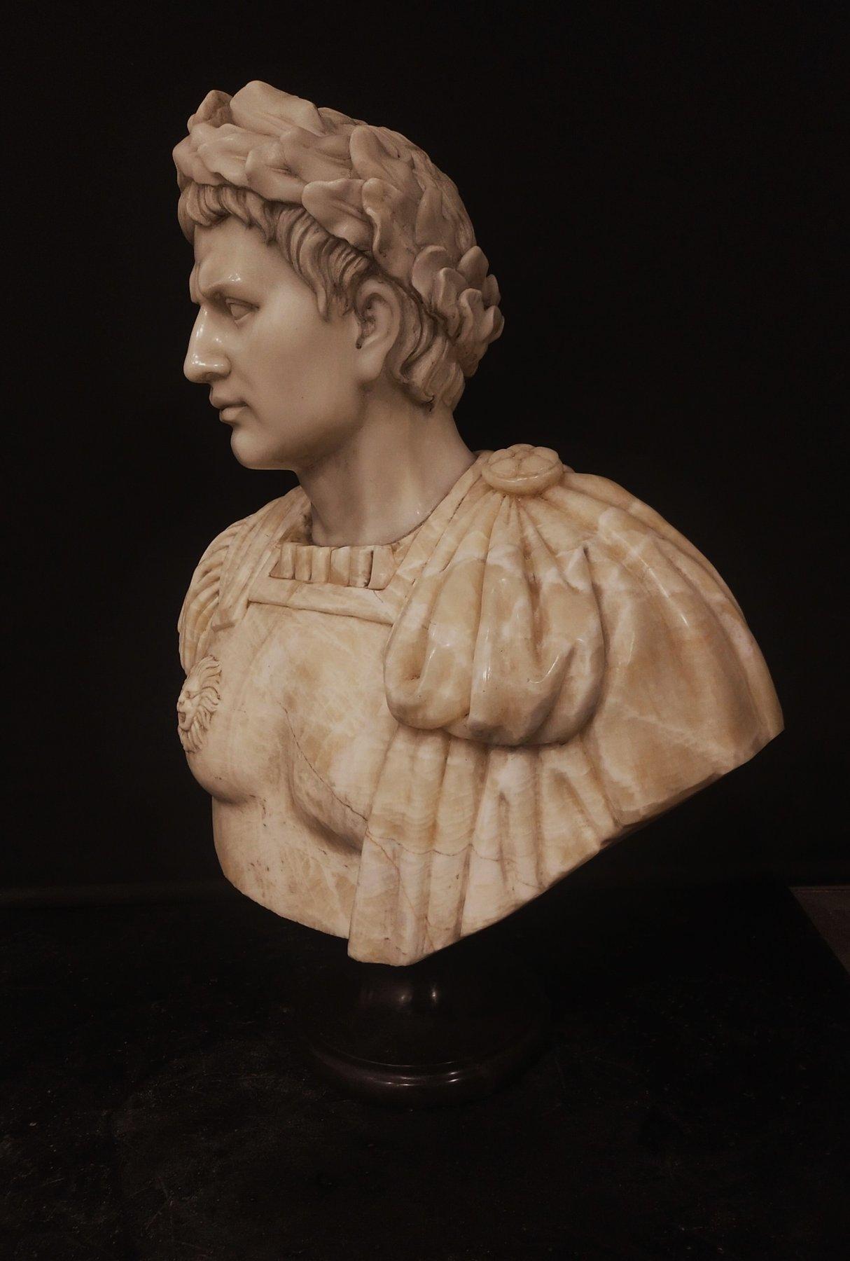 Escultura, Busto de Emperador en ónice importante - 90 cm - Mármol en venta 3