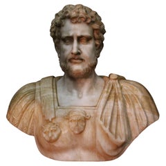 Sculpture, Bust of emperor in marble