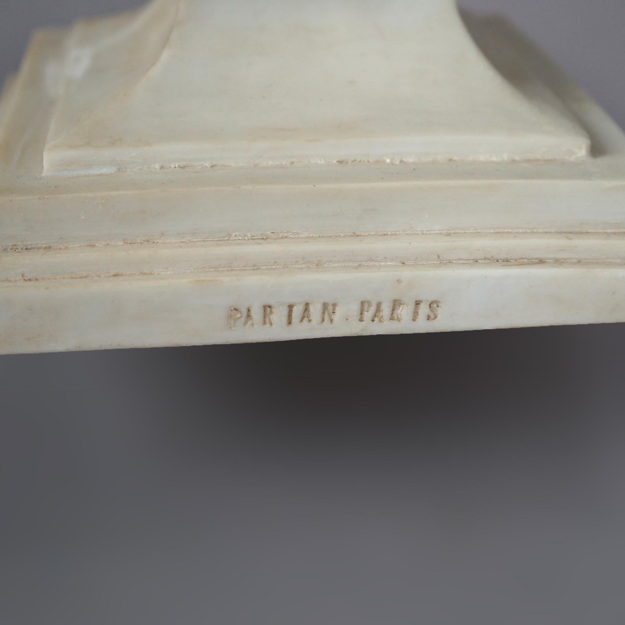 Sculpture Bust of Neoclassical Woman, Resin Composition, 20th C 7