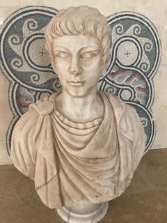 Marble Sculpture Bust Of Emperor Julius Caesar After The Antique Grand Tour