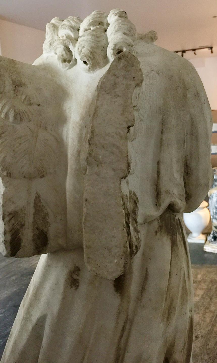 Sculpture Bust Statue, 16th Century Italian Renaissance Marble Angel 6