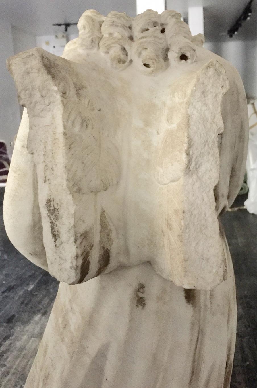 Sculpture Bust Statue, 16th Century Italian Renaissance Marble Angel 1