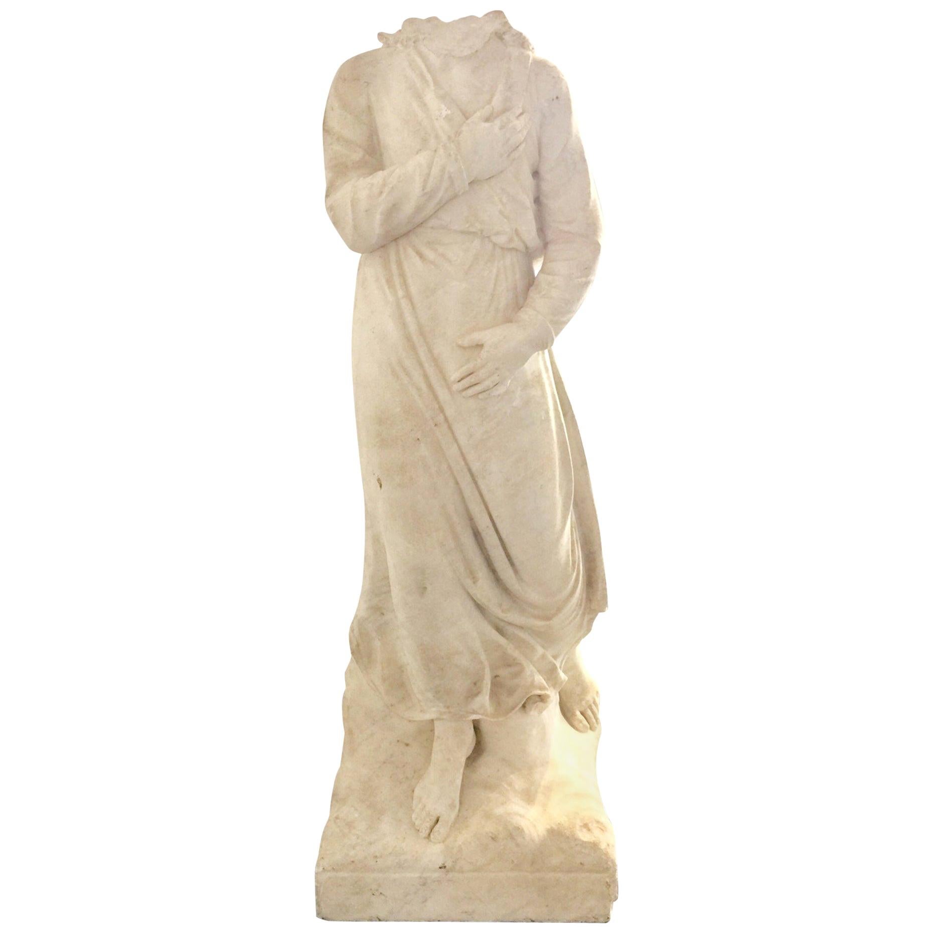 Sculpture Bust Statue, 16th Century Italian Renaissance Marble Angel