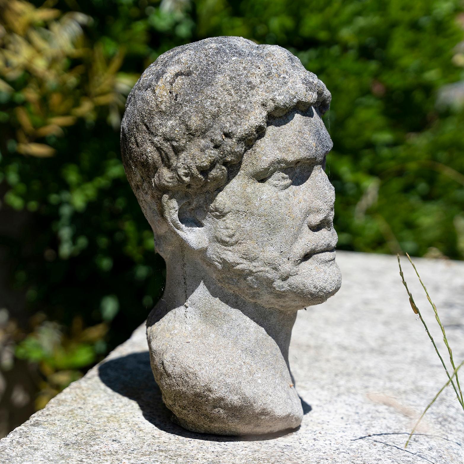 Classical Roman Sculpture Bust Stone Brutus For Sale