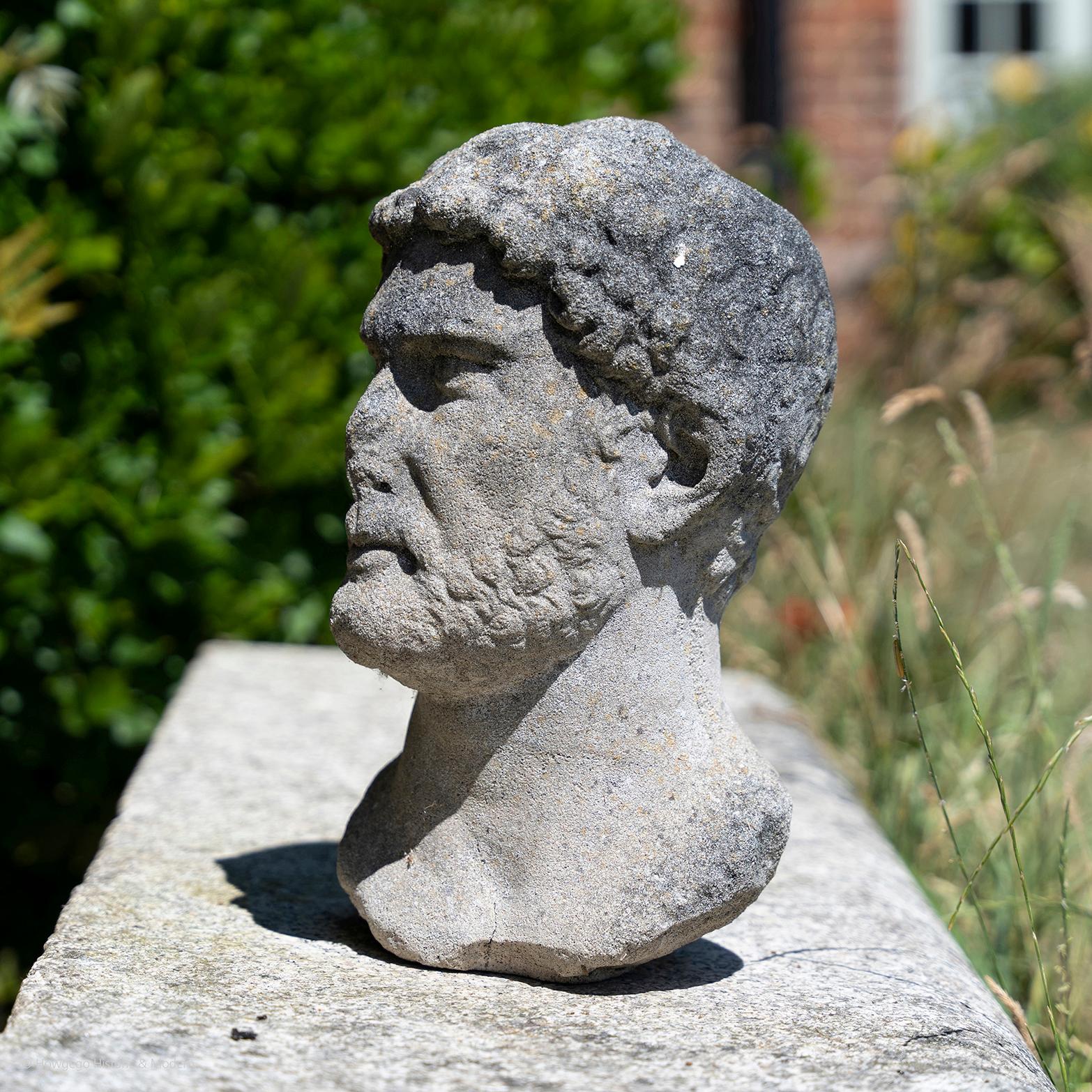 Européen Sculpture Buste Stone Brutus en vente