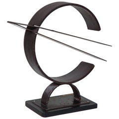 Sculpture by Carl Rapoport "Outward Bound" Iron Brutalist, 1970s