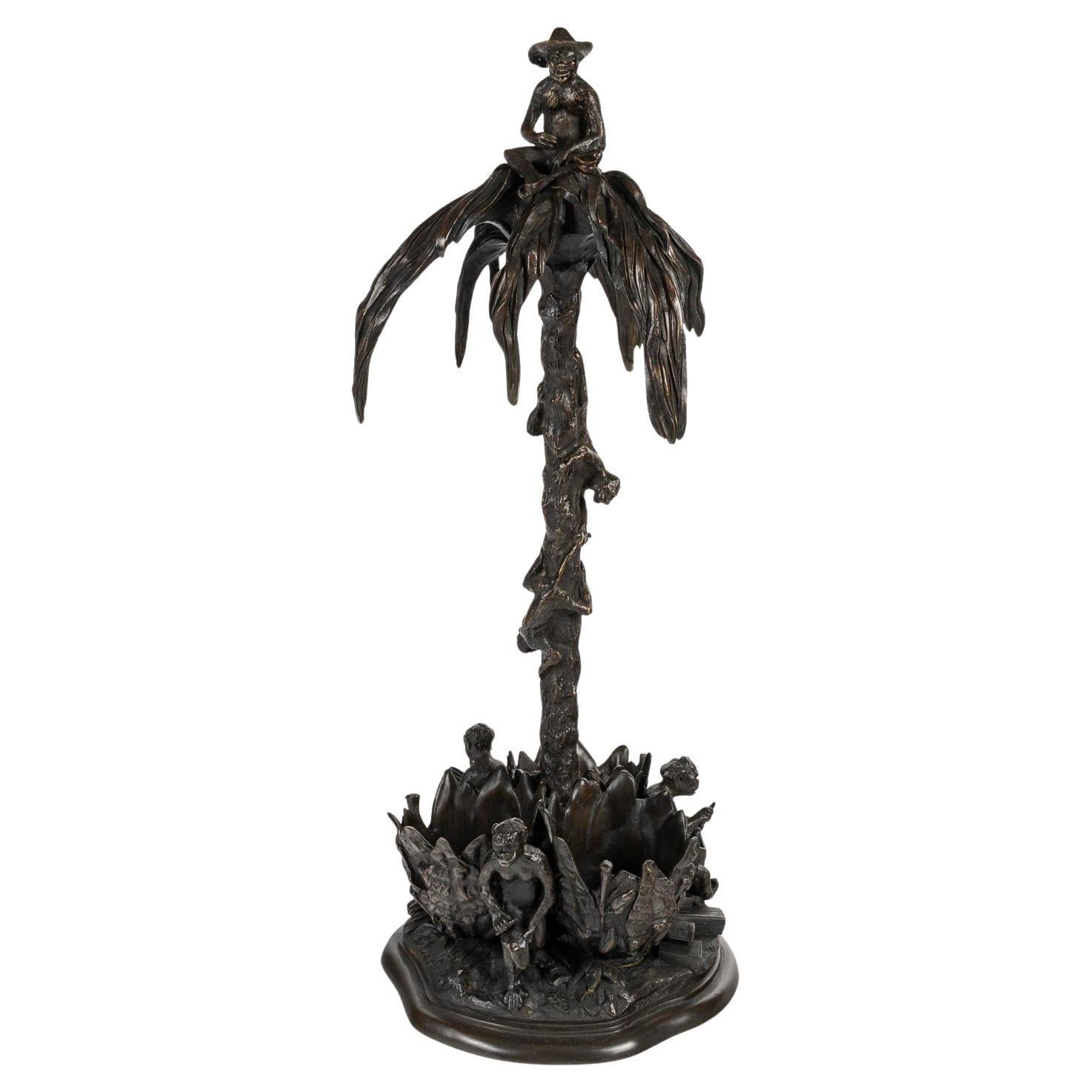 Sculpture de Christophe Fratin, palmier à cigare, période Napoléon III. en vente