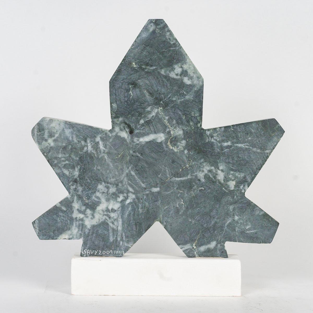 Sculpture by François Fernandez, Known as SAVY, in Light Green Marble, Signed. In Good Condition For Sale In Saint-Ouen, FR