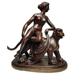 Antique Sculpture by Johann Heinrich von Dannecker "Ariadne on the Panther"