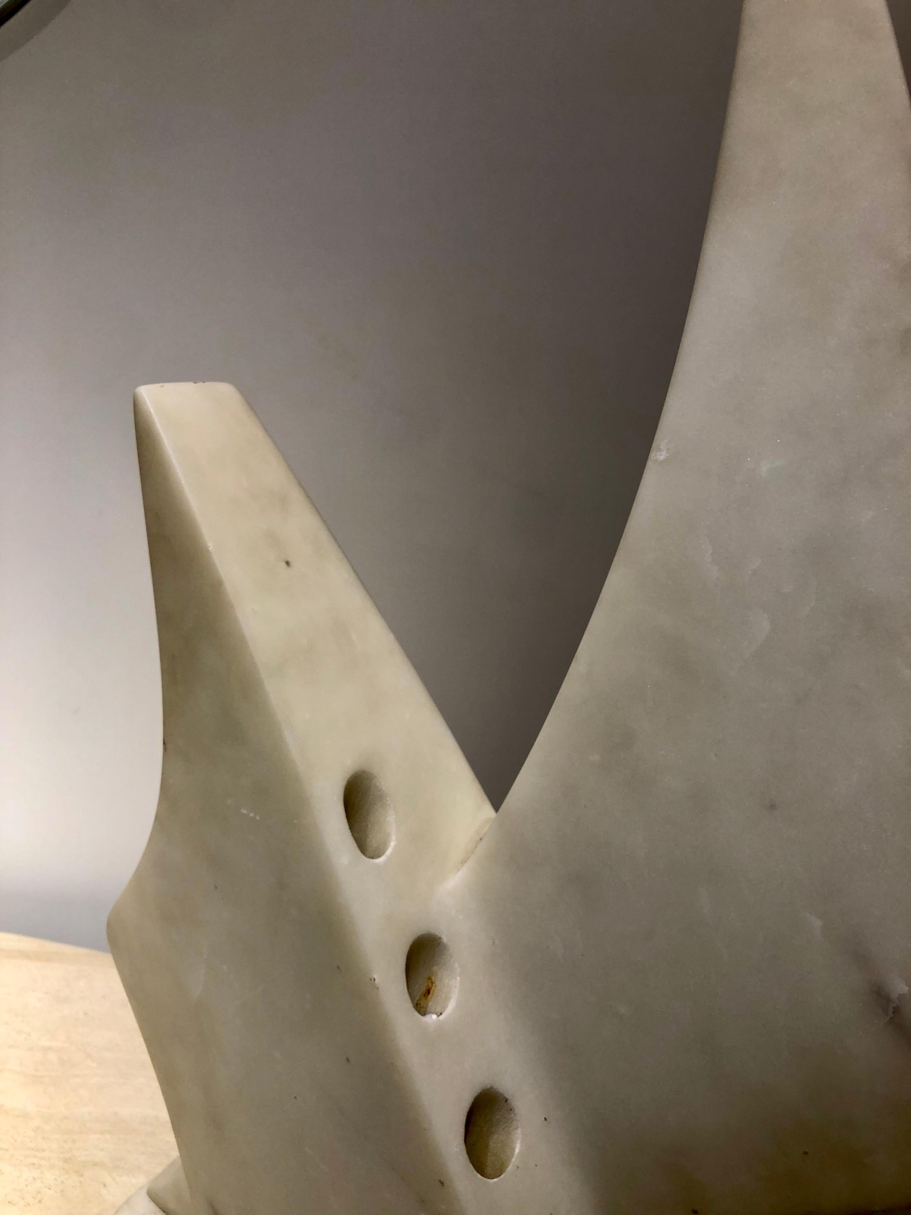 Carrara Marble Sculpture by Luiza Miller, 1970 For Sale