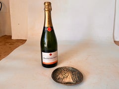 Sculpture by Max le Verrier, Ashtray in Brass, France circa 1960, Old Patina