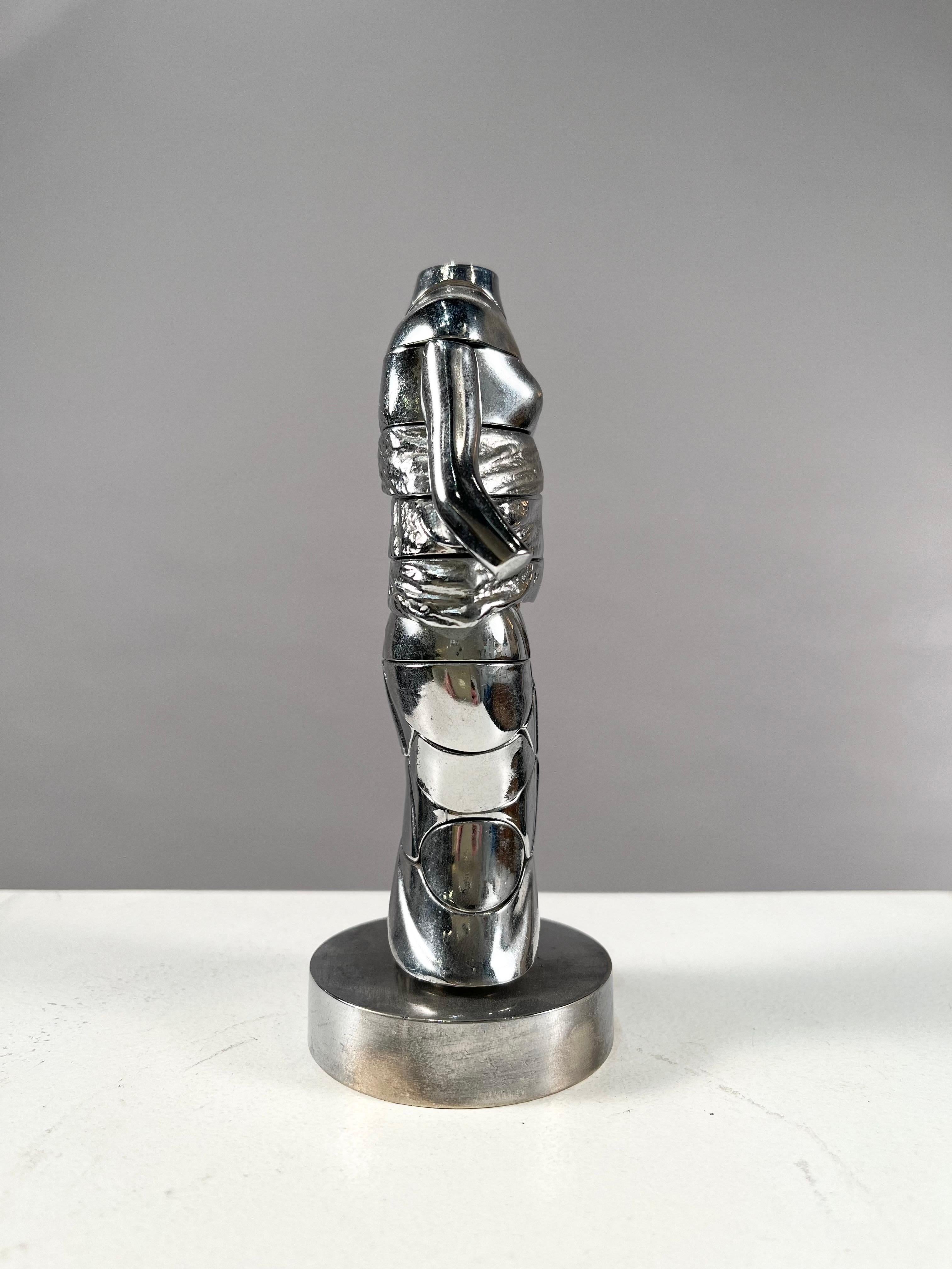 Plated Sculpture by Miguel Ortiz Berrocal For Sale