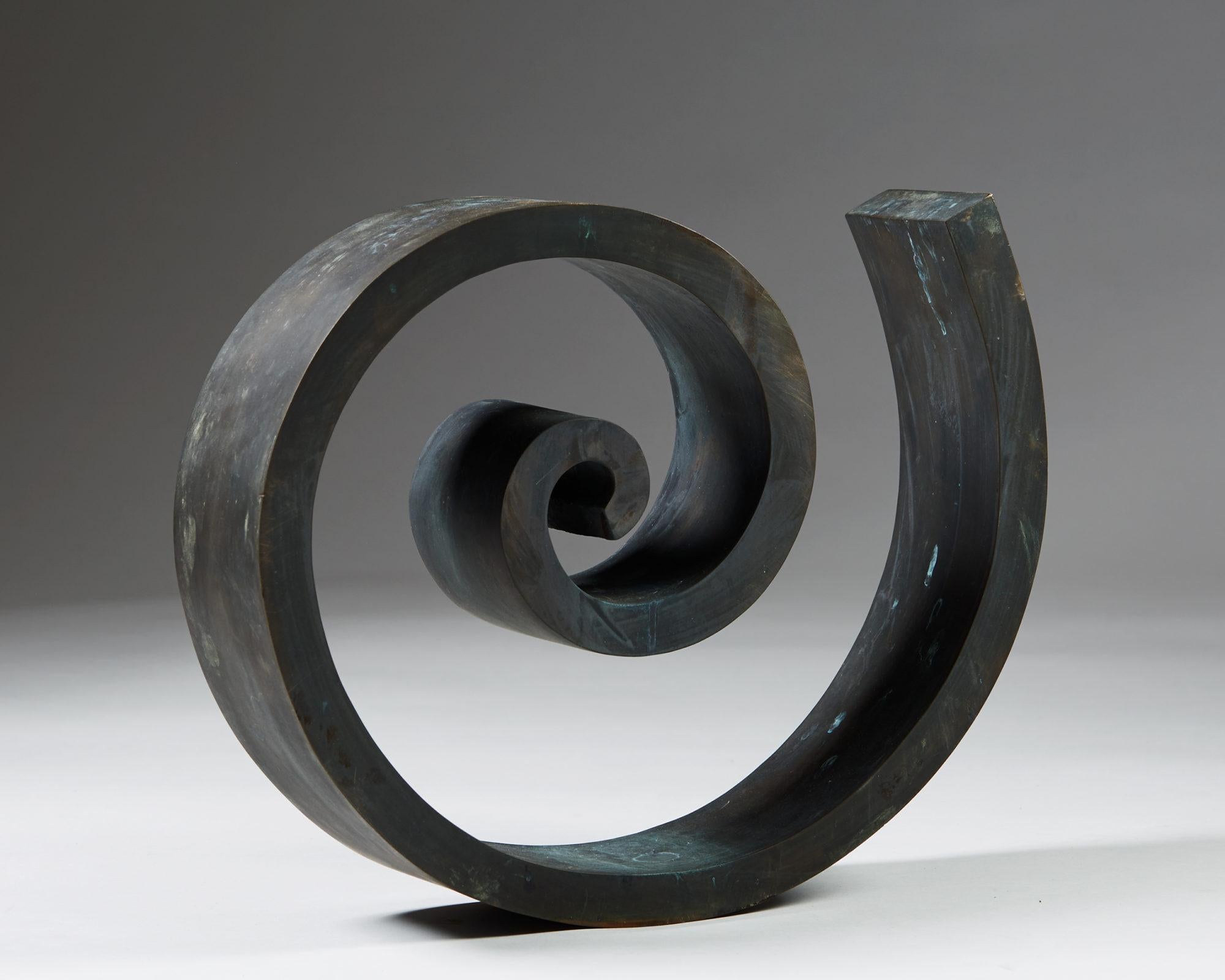 Suédois Sculpture de Nils G. Stenqvist, bronze, unique, Suède, années 1950 en vente