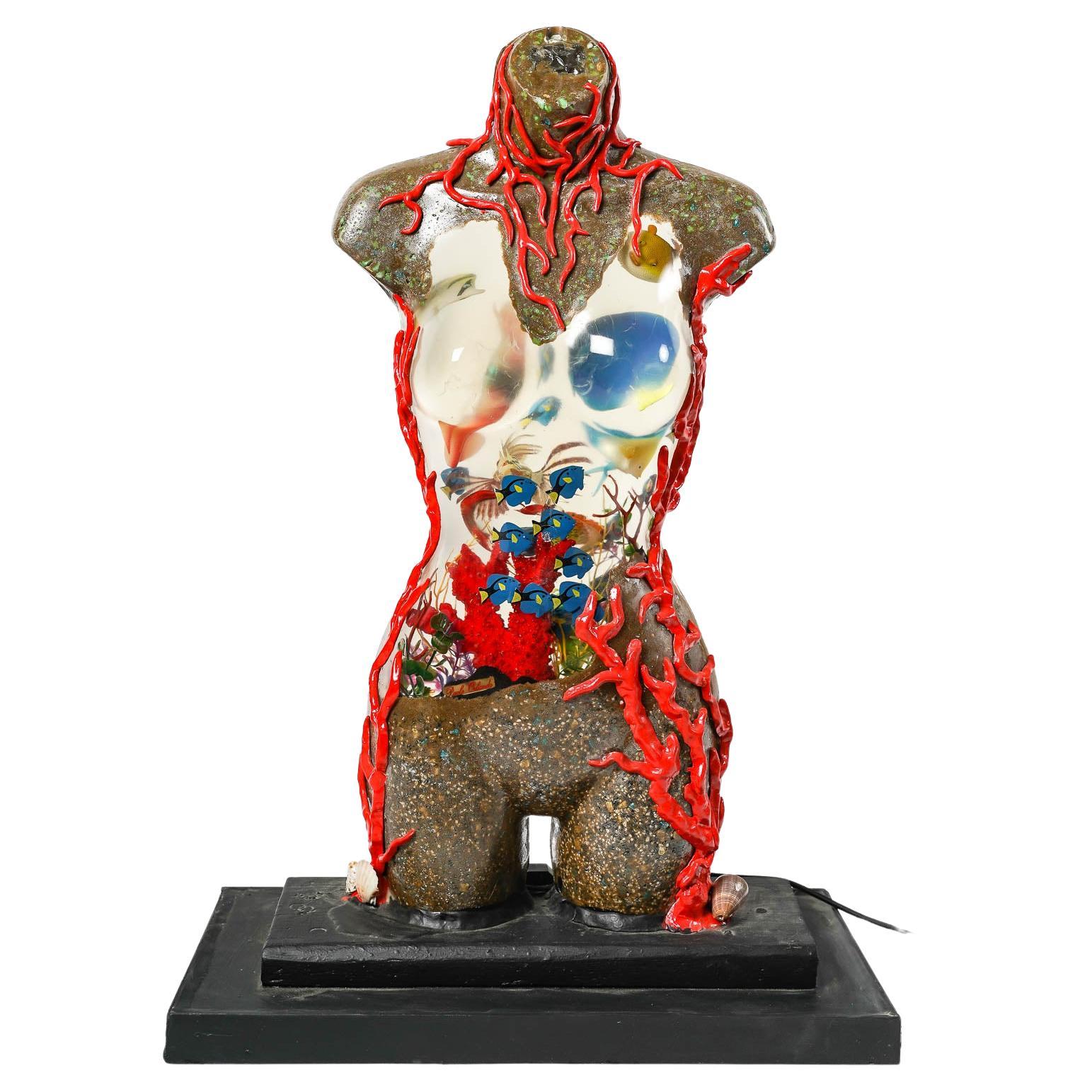 Sculpture by Paolo Orlando, Title: "La Femme Aquarium" For Sale