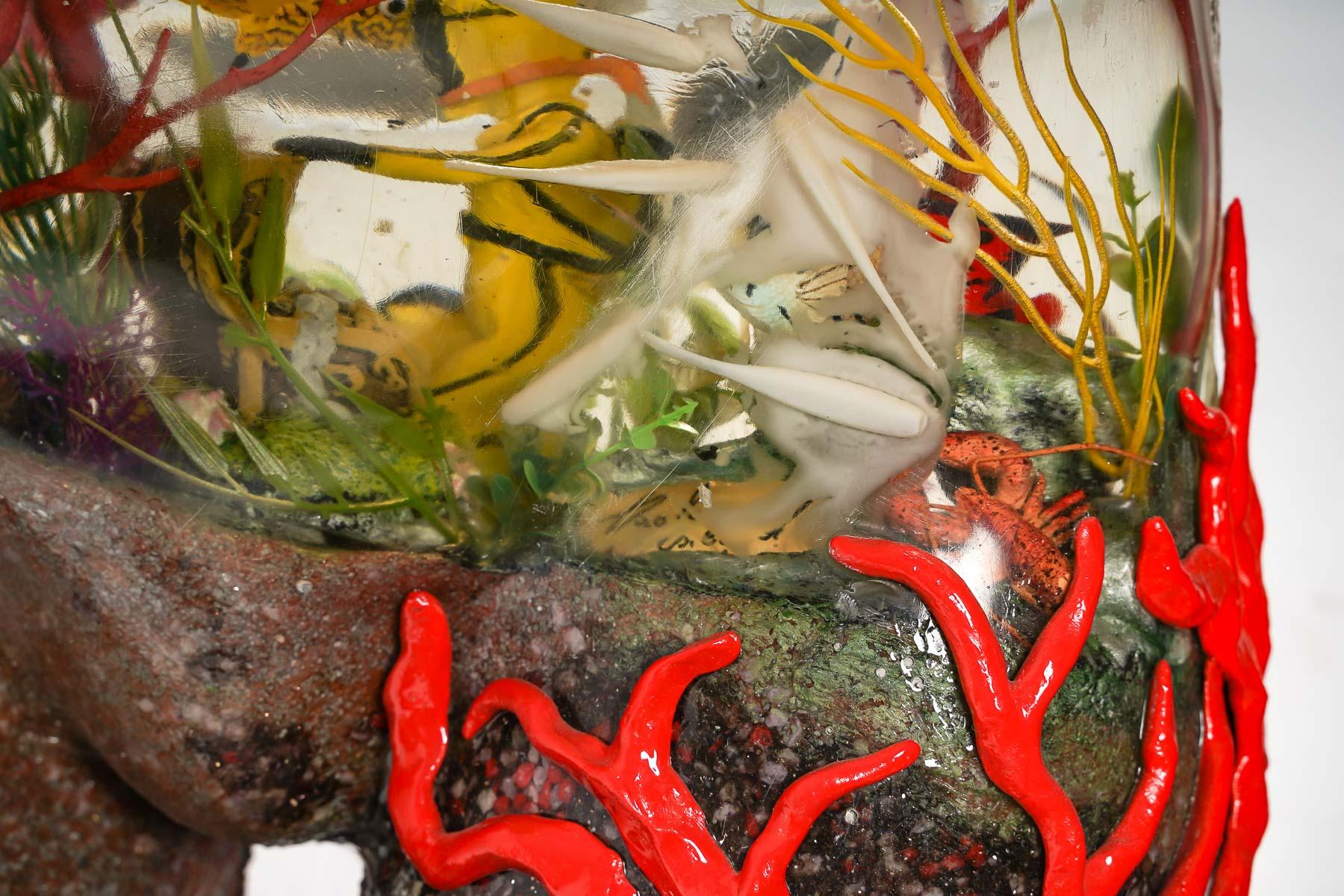 Sculpture by Paolo Orlando, Title: l'Homme Aquarium In Good Condition For Sale In Saint-Ouen, FR