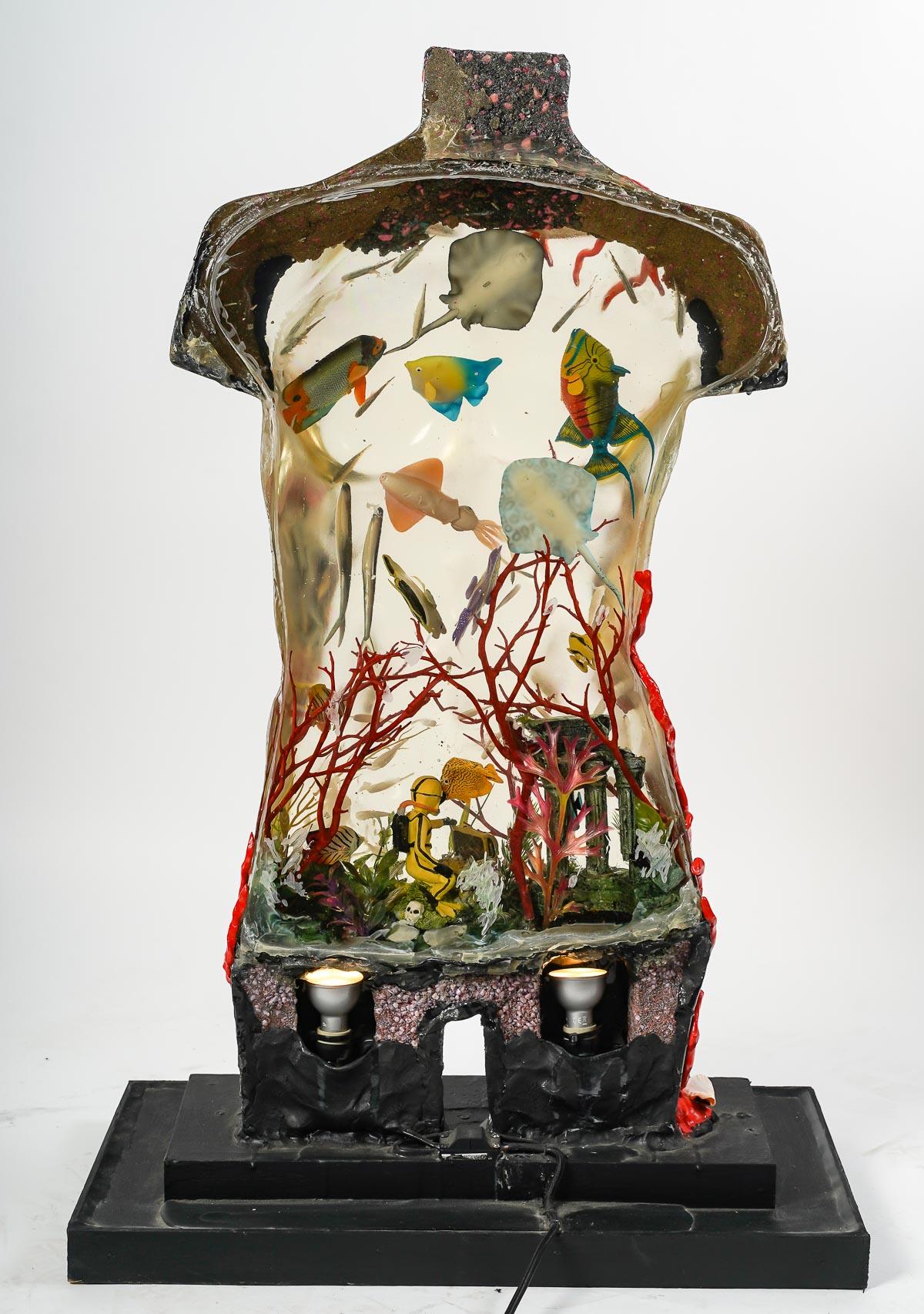 Sculpture by Paolo Orlando, Title: l'Homme Aquarium For Sale 1