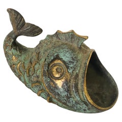 Sculpture by Walter Bosse, Ashtray in Brass, Austria circa 1960, Old Patina