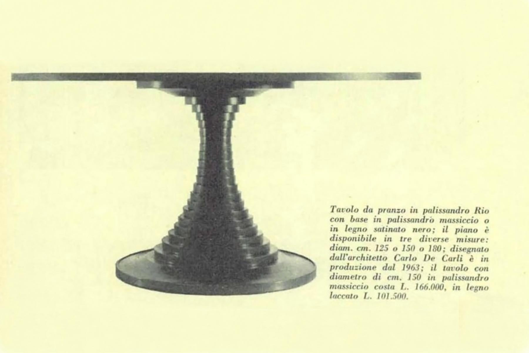 Italian Sculpture Center Table by Carlo de Carli for Sormani, 1963