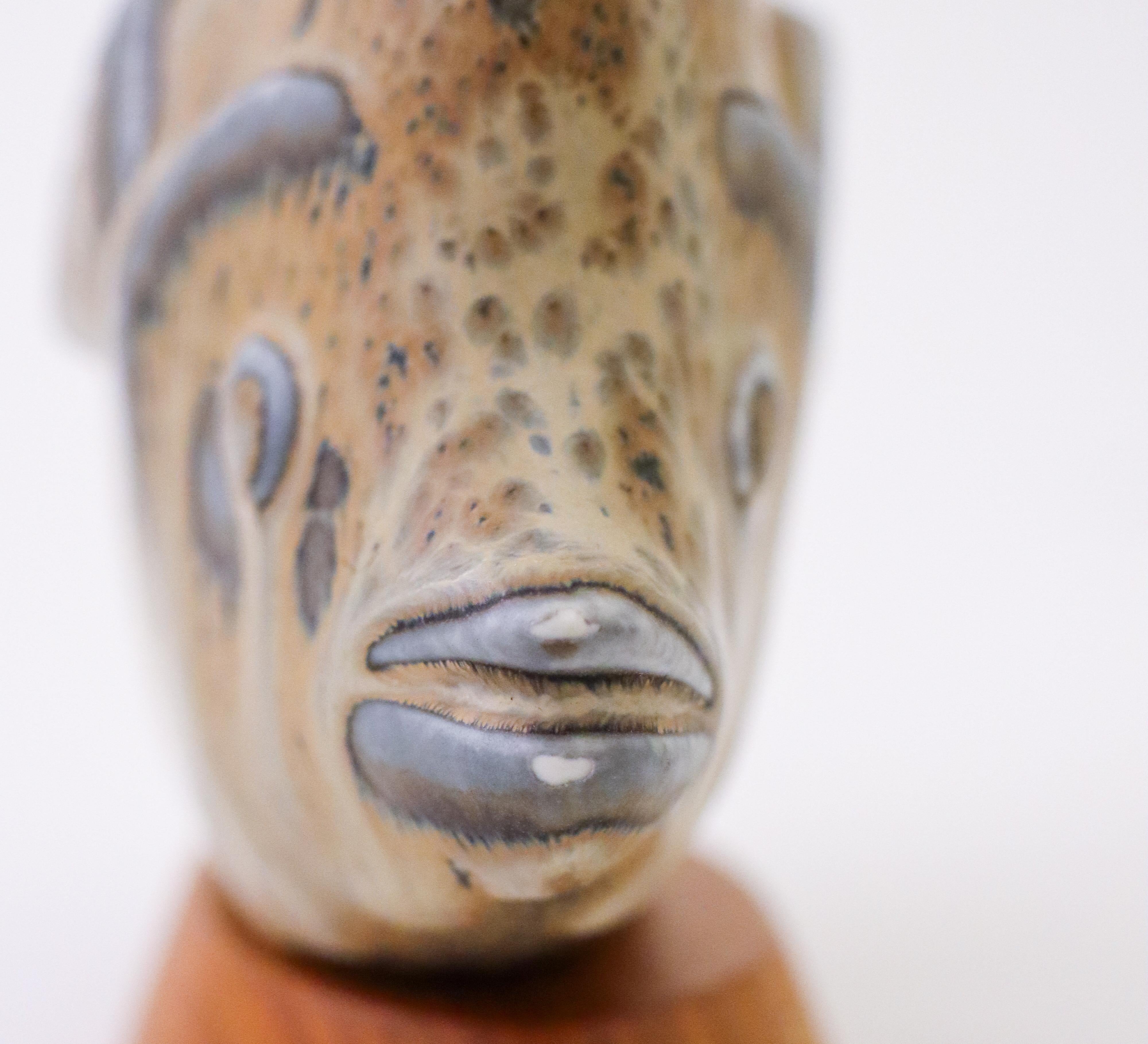Glazed Sculpture Ceramic Fish - Gunnar Nylund - Rörstrand For Sale