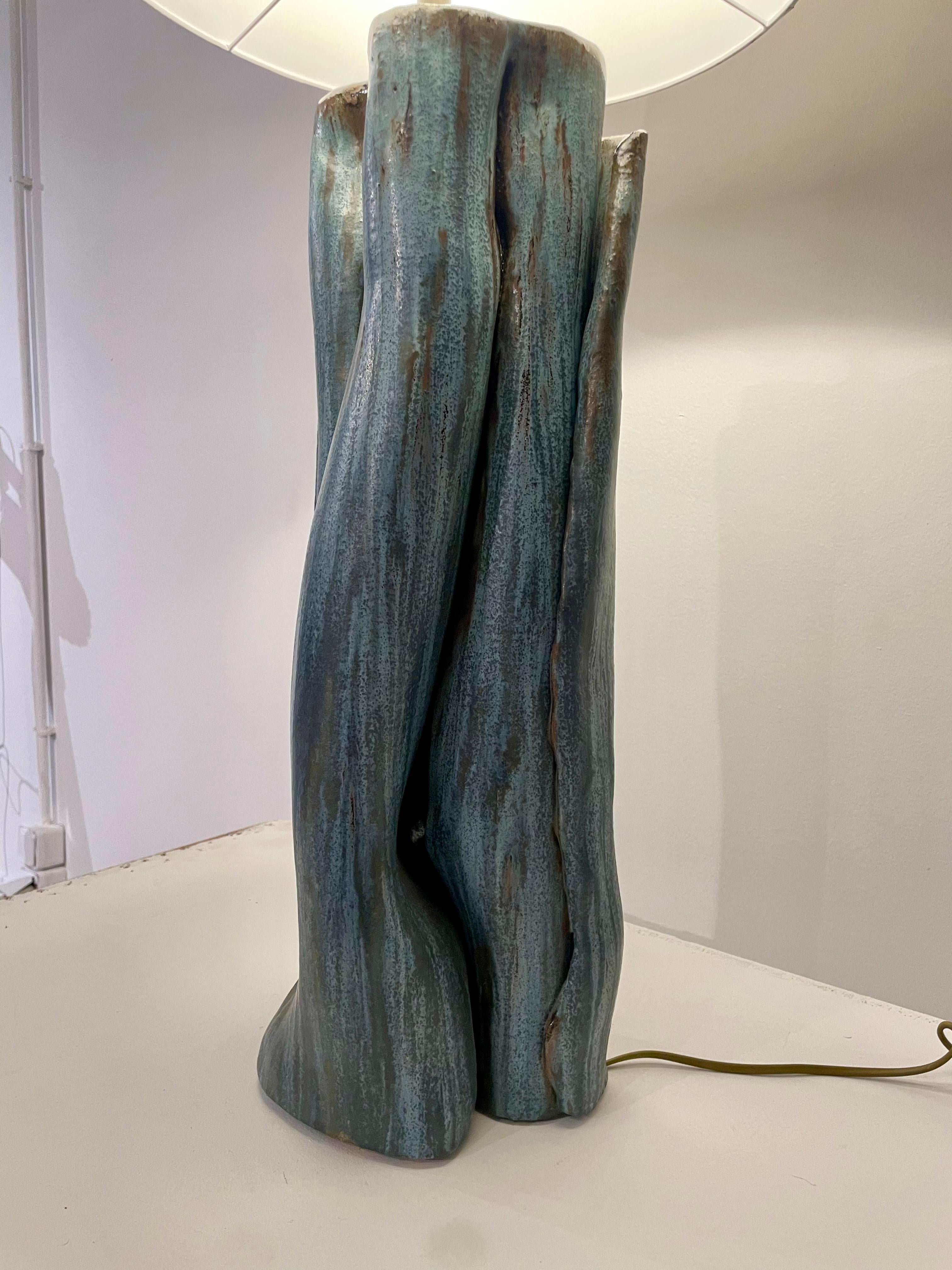 sculpture ceramic Lamp In Good Condition For Sale In Saint-Ouen, FR