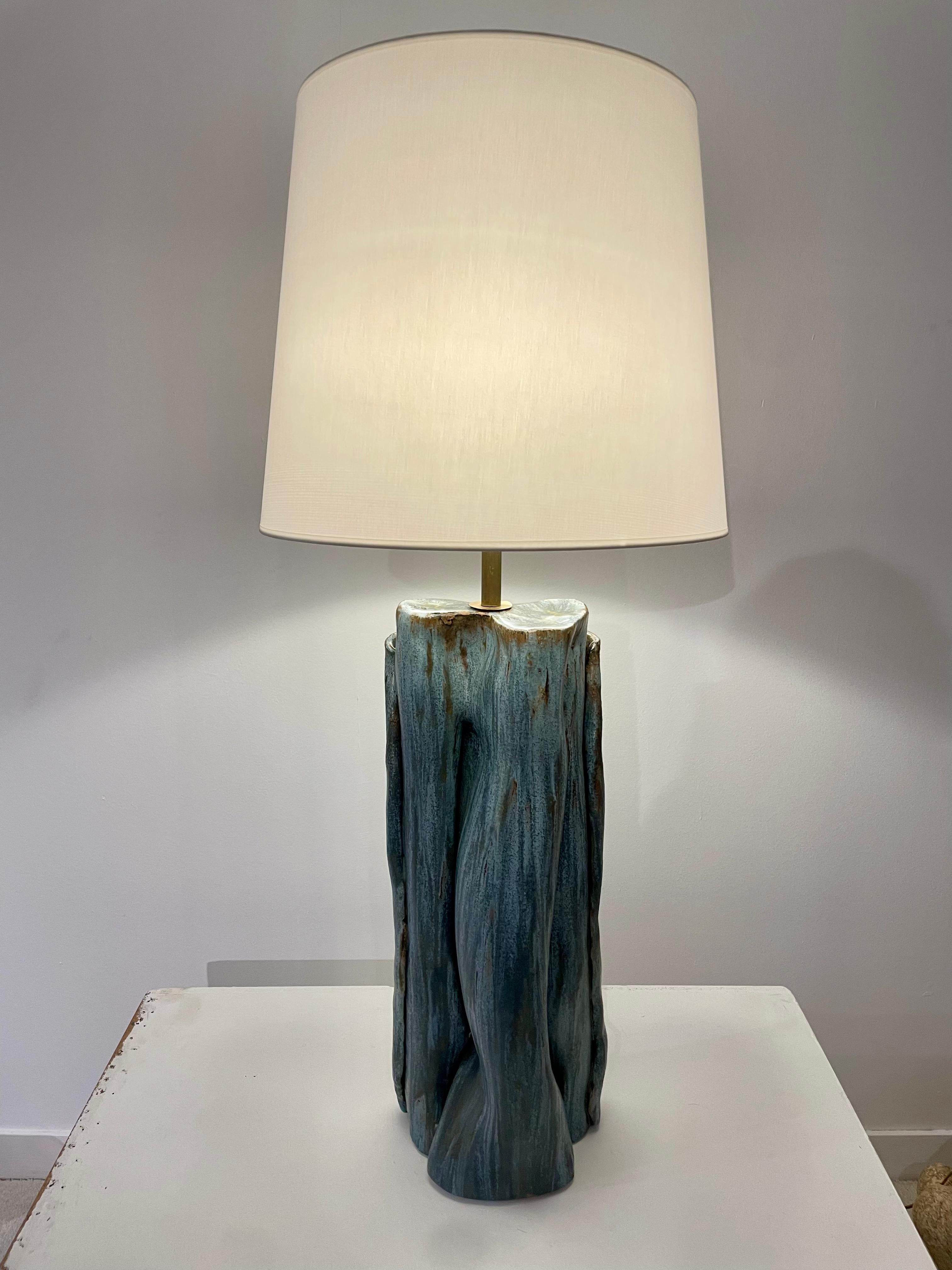 Ceramic sculpture ceramic Lamp For Sale