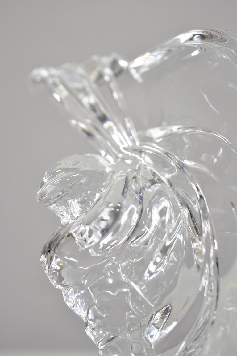 Sculpture Cristal De Sevres Crystal Glass Golfer Golf Statue For 