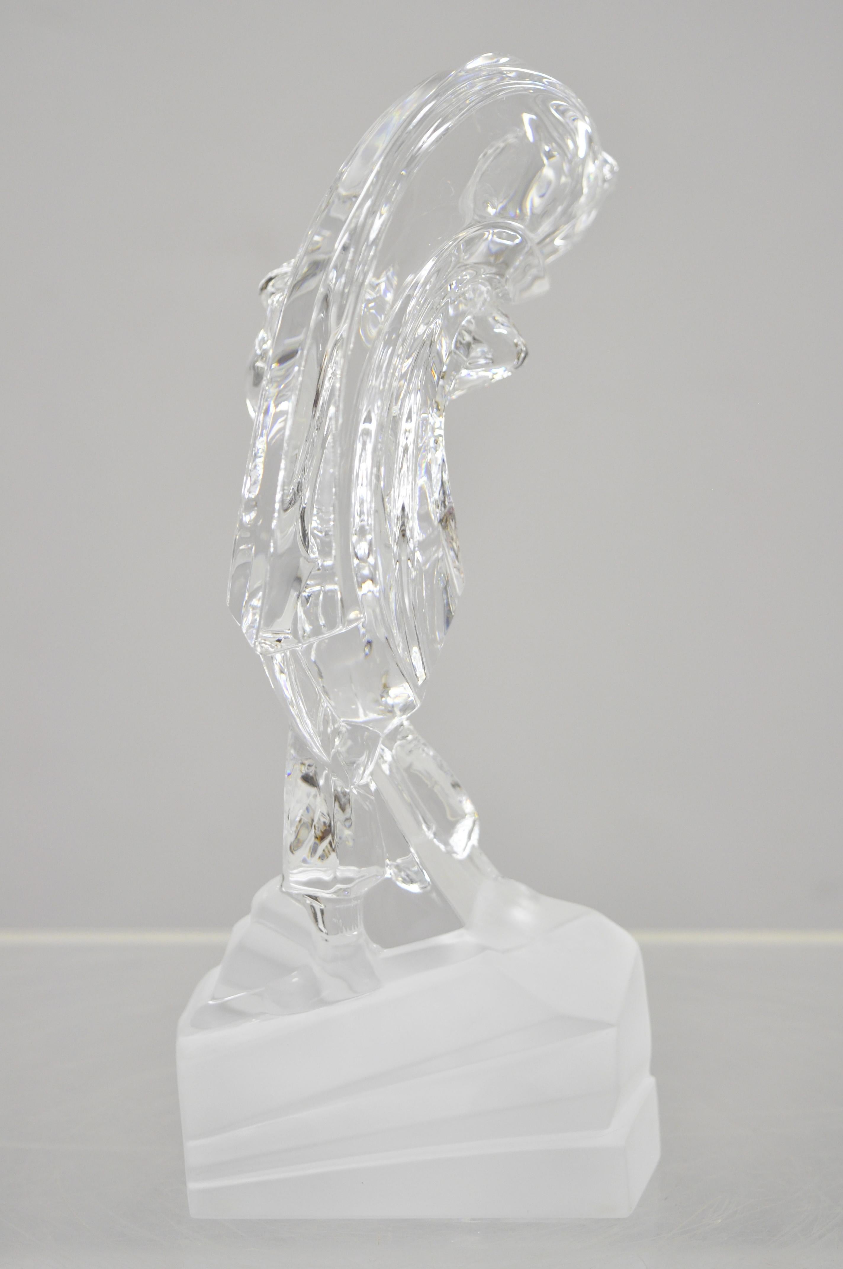 Sculpture Cristal De Sevres Crystal Glass Golfer Golf Statue For Sale 1