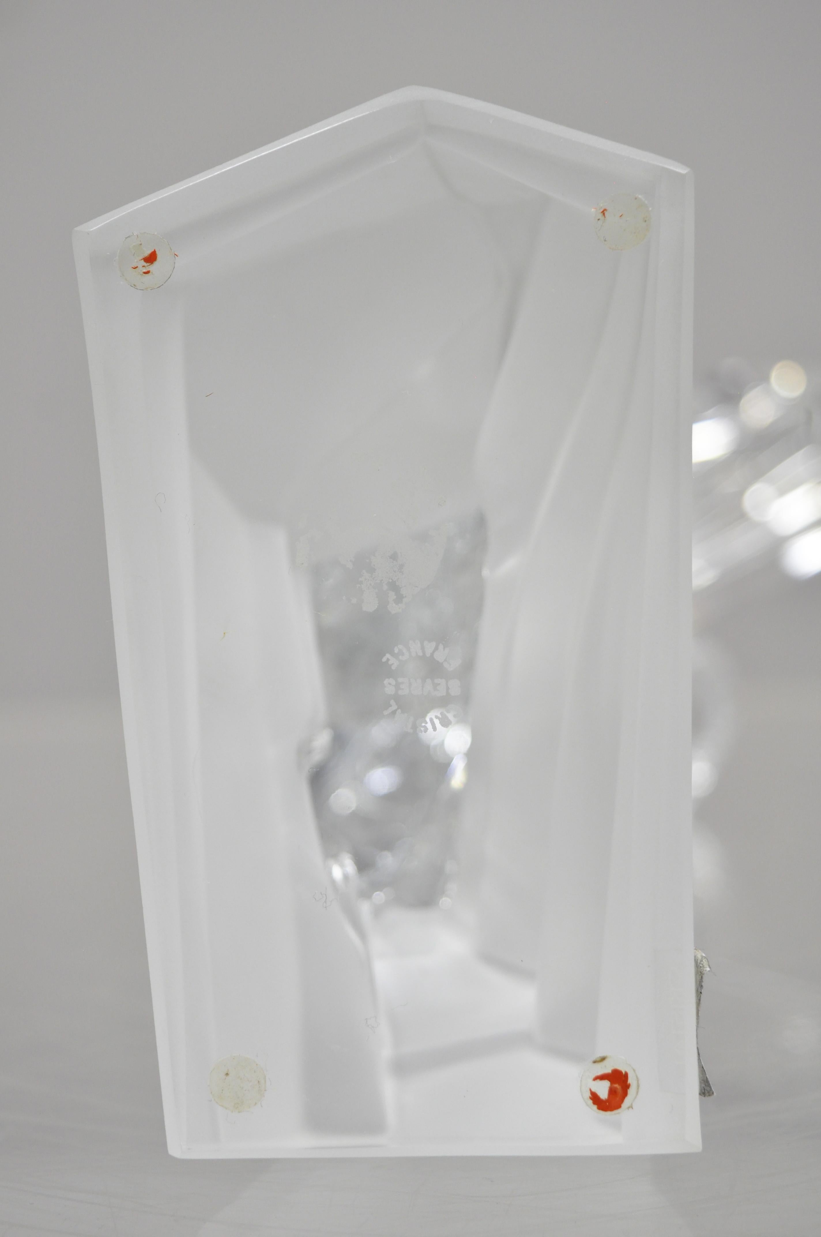 Sculpture Cristal De Sevres Crystal Glass Golfer Golf Statue For Sale 2