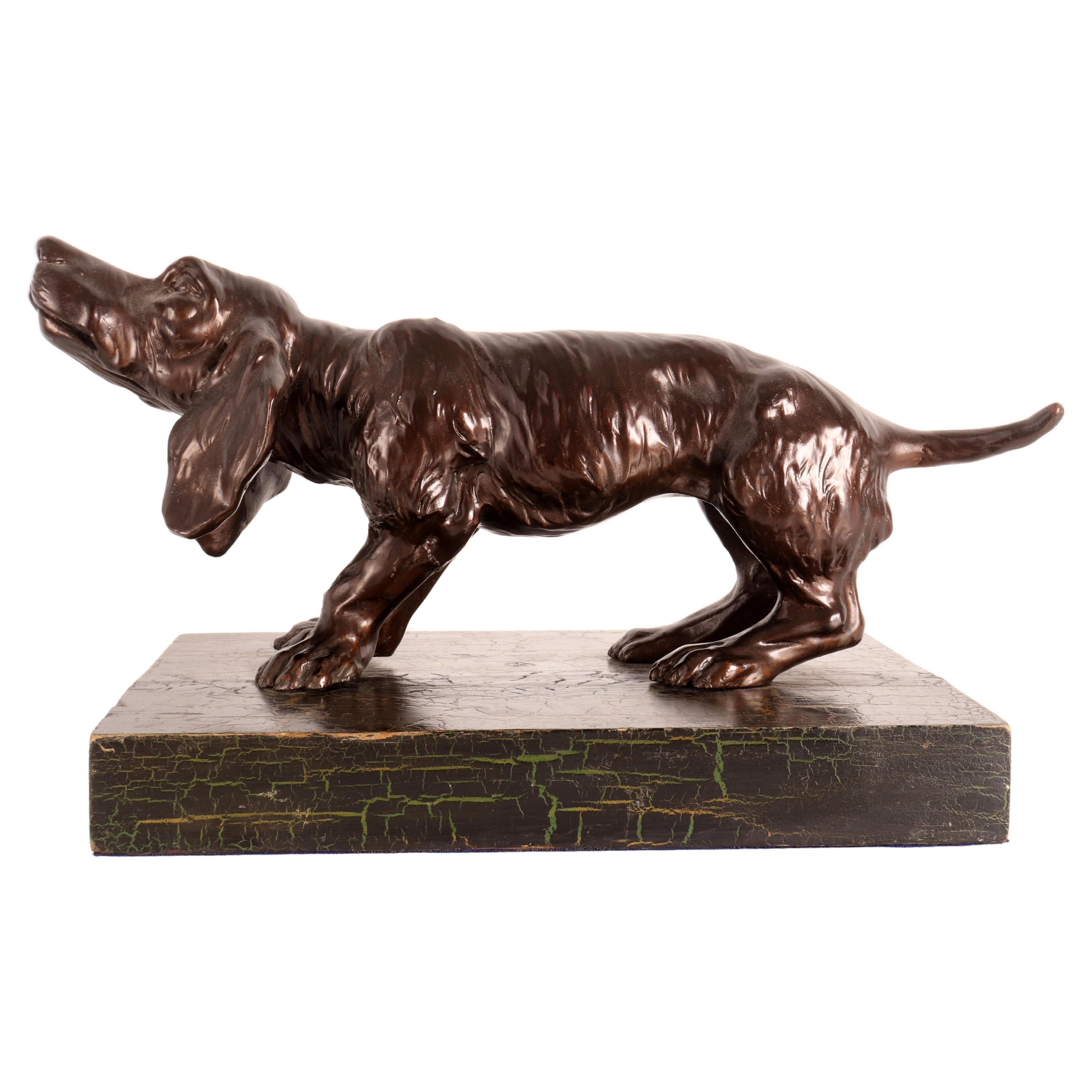 Vienna Bronze Lovely Dog Figurine Dachshund Made circa 1900 at 1stDibs
