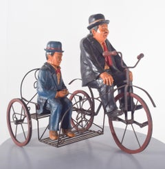 Sculpture Depicting Bucha and Estica on a Bicycle