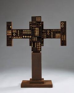 Modular Abstract Iron Sculpture by Torsten Johansson, Denmark, 1960s