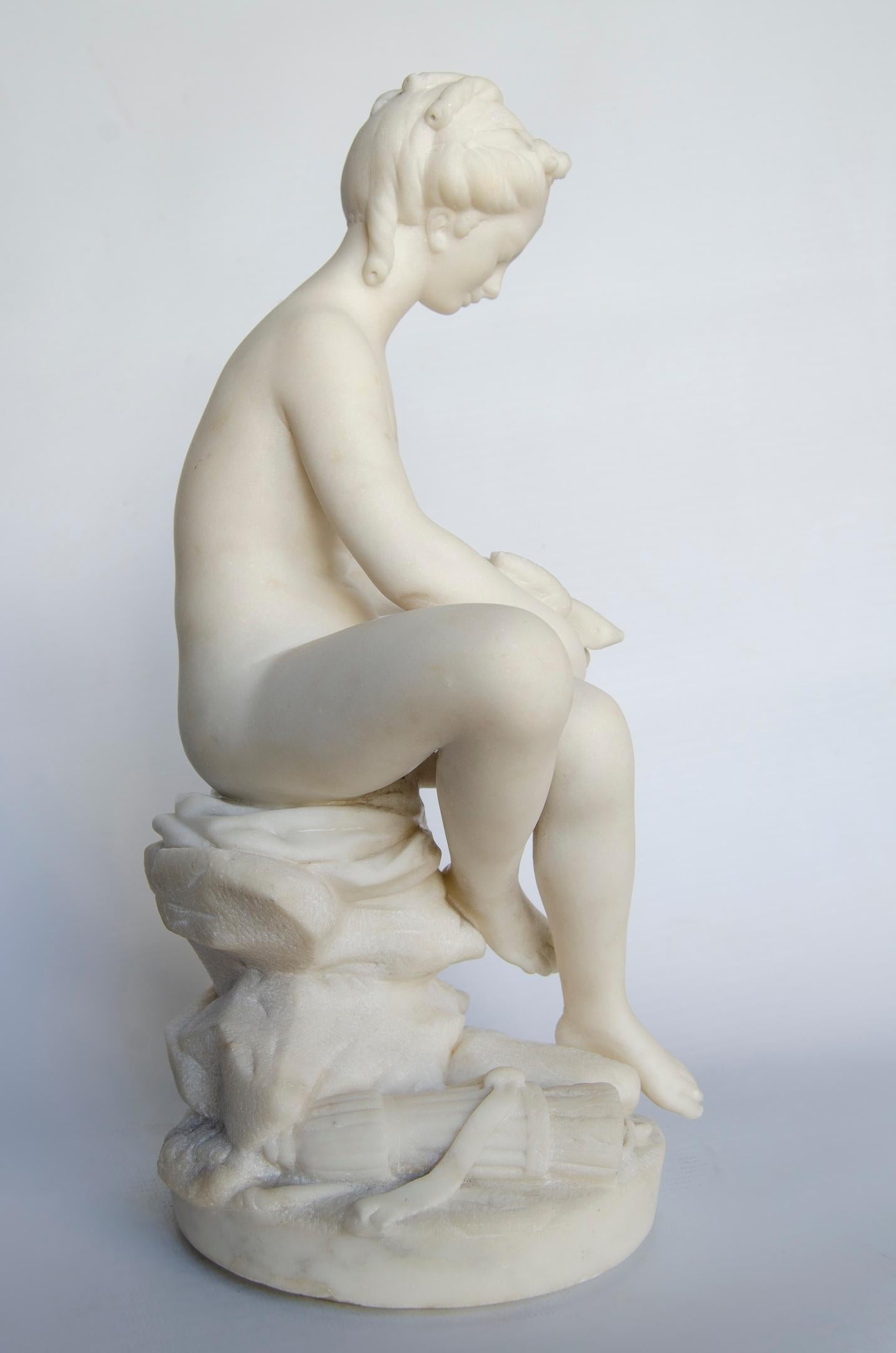 Italian Sculpture 'Diana the huntress' Marble