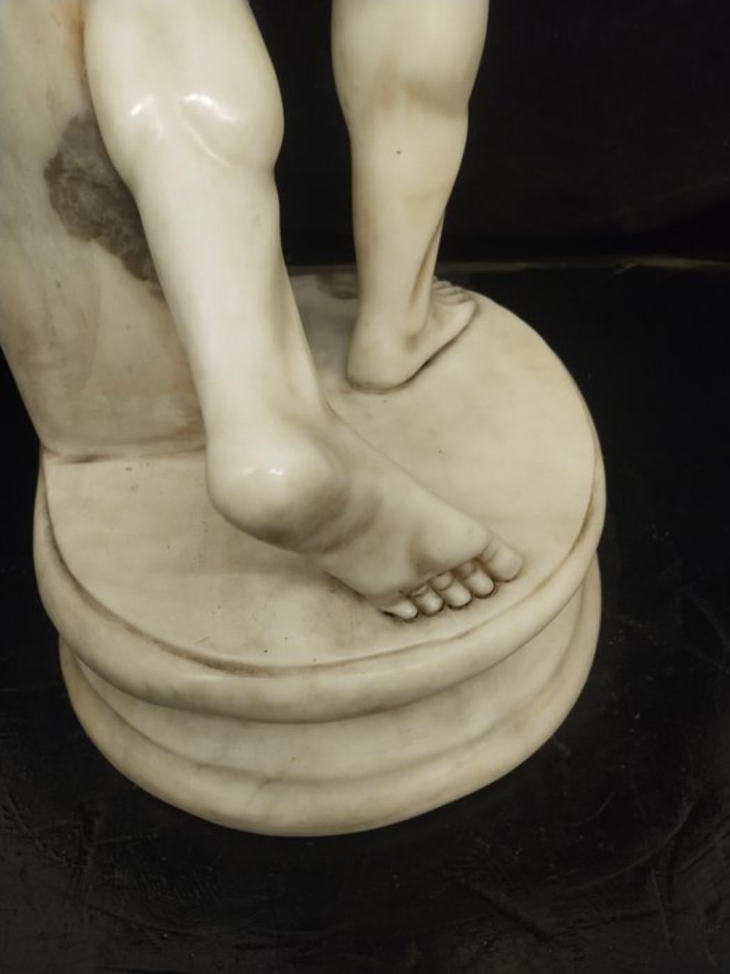 Italiano Scultura, Discobolo - 85 cm - Marmo in vendita
