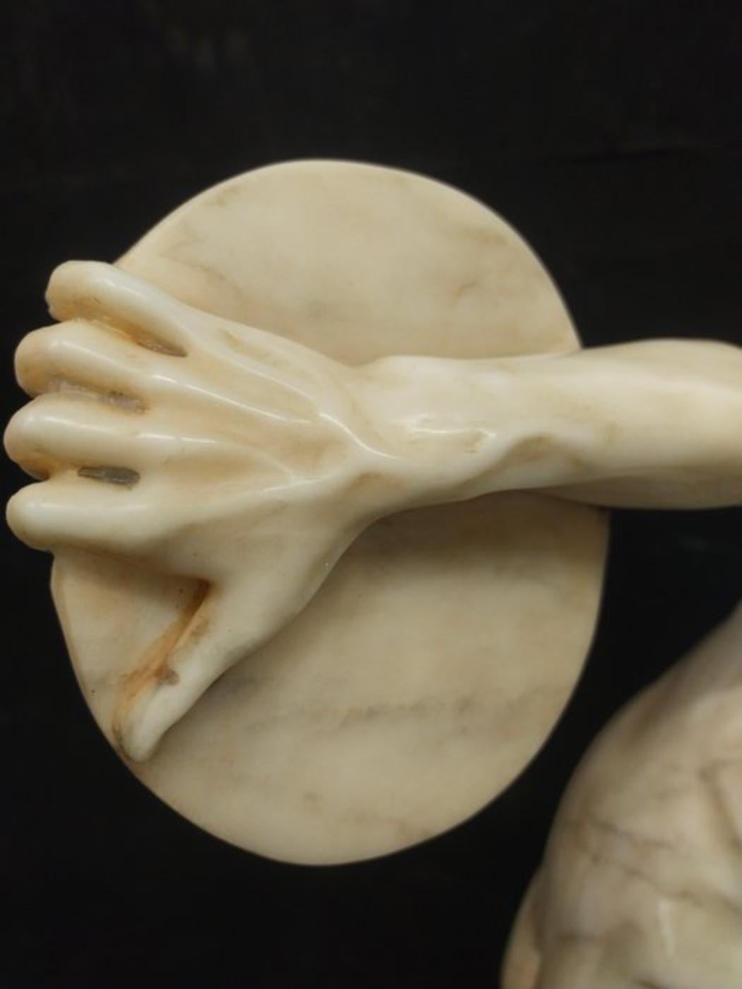 XX secolo Scultura, Discobolo - 85 cm - Marmo in vendita