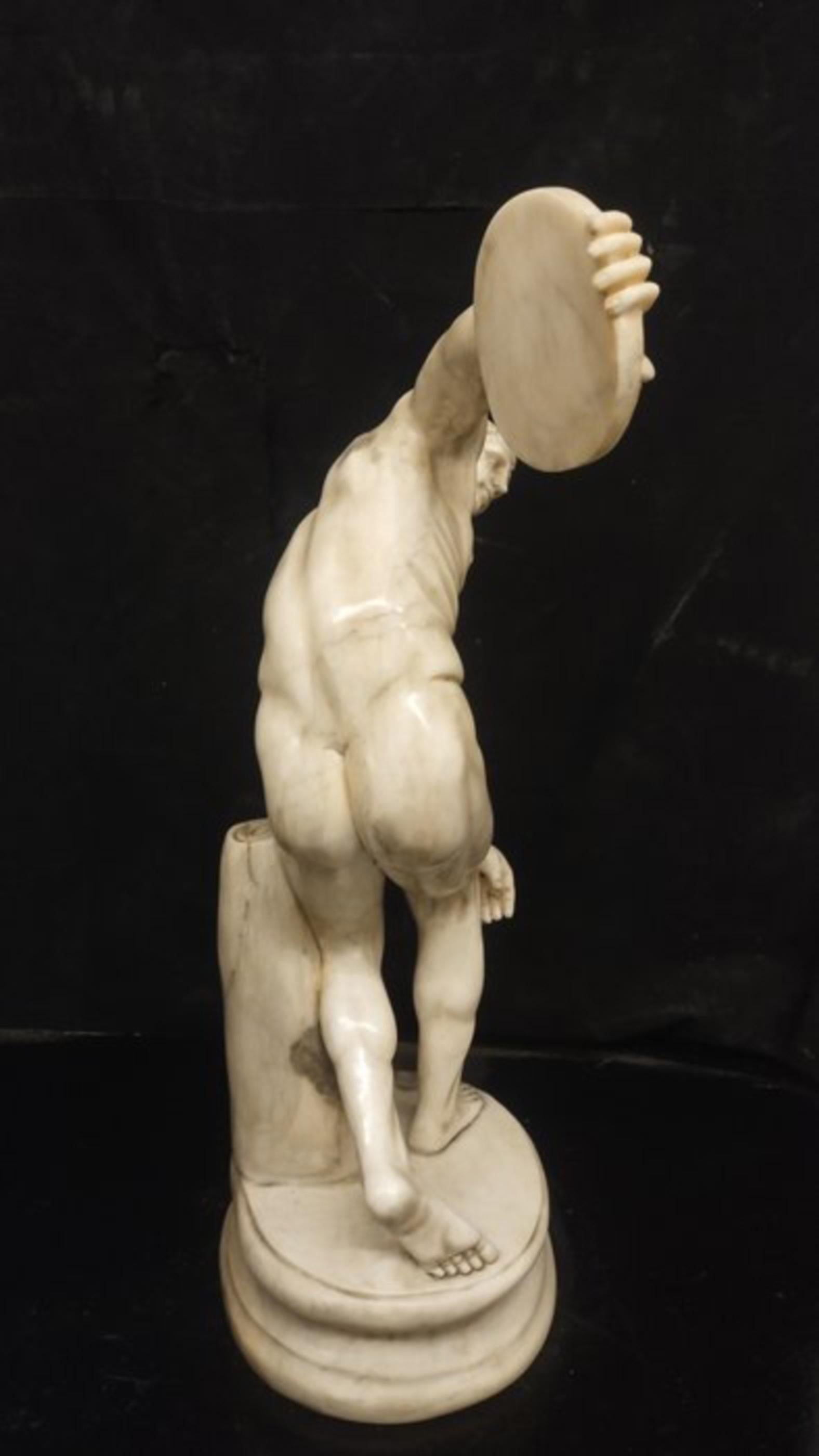 Scultura, Discobolo - 85 cm - Marmo in vendita 2