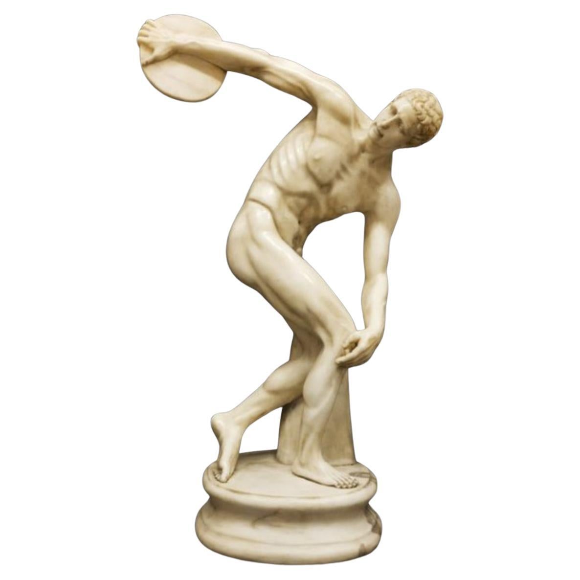 Sculpture, Discobolus - 85 cm - Marble