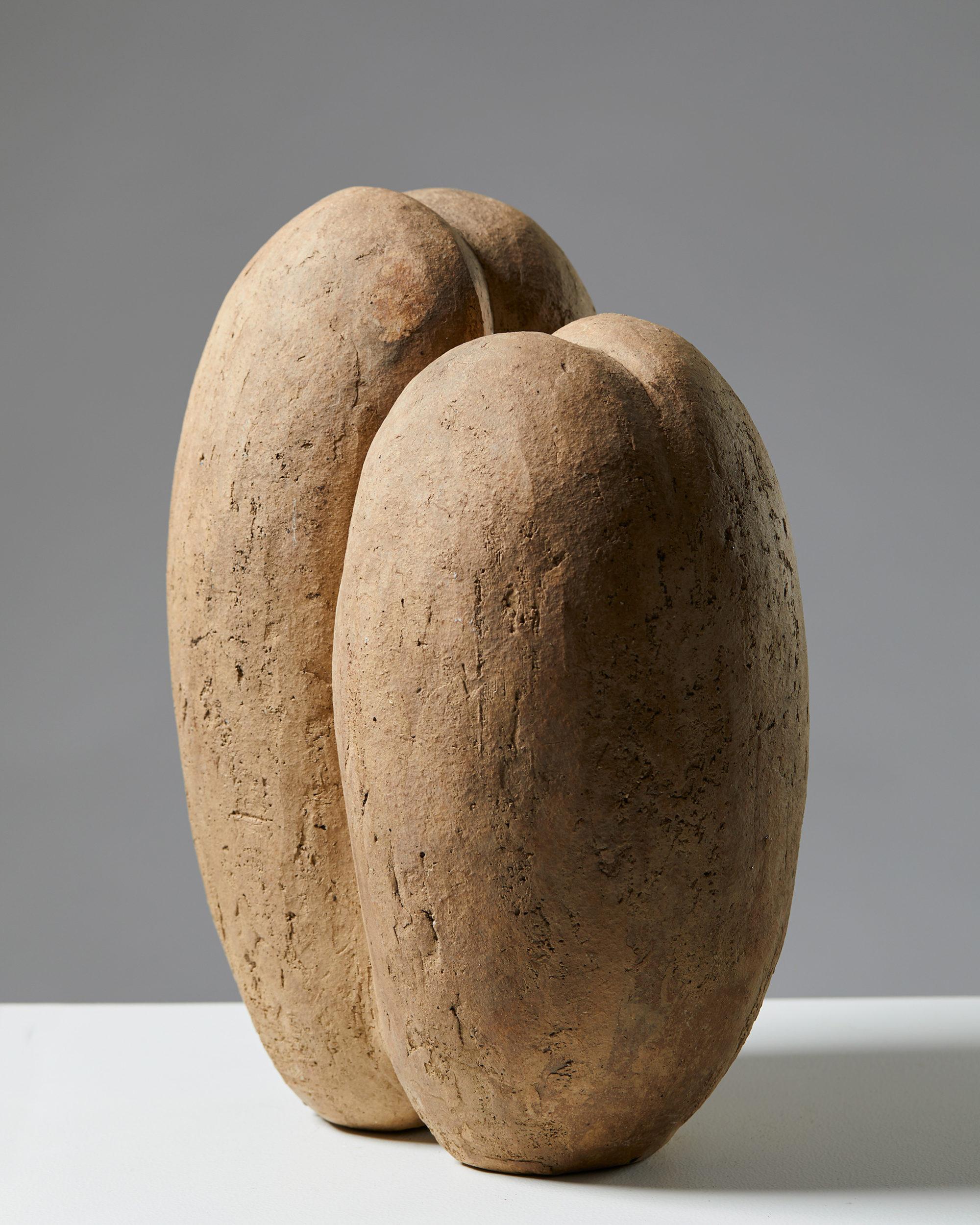 Sculpture ‘Double Flower’ designed by Ole Christensen, 
Denmark, 1950s.

Stoneware.

Provenance: from Karin and Ole Christensen's own collection.